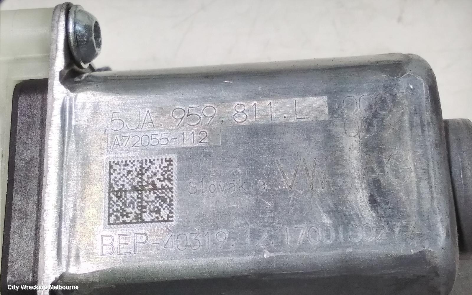 SKODA RAPID LEFT REAR WND REG/MOTOR, NH, 05/2014 - 12/2020
