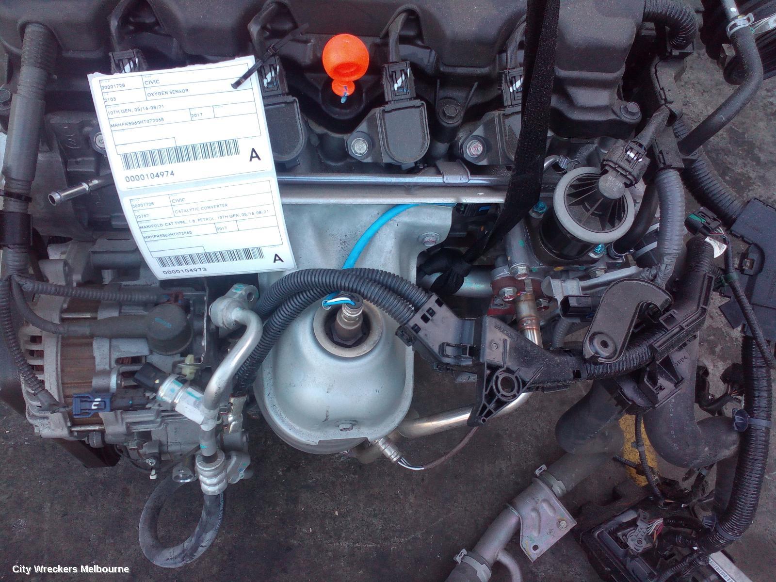 HONDA CIVIC OXYGEN SENSOR, 10TH GEN, 05/2016 - 08/2021