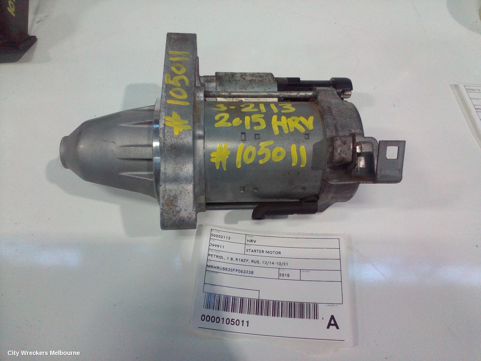 HONDA HRV STARTER, PETROL, 1.8, R18ZF, RU5, 12/2014 - 10/2021