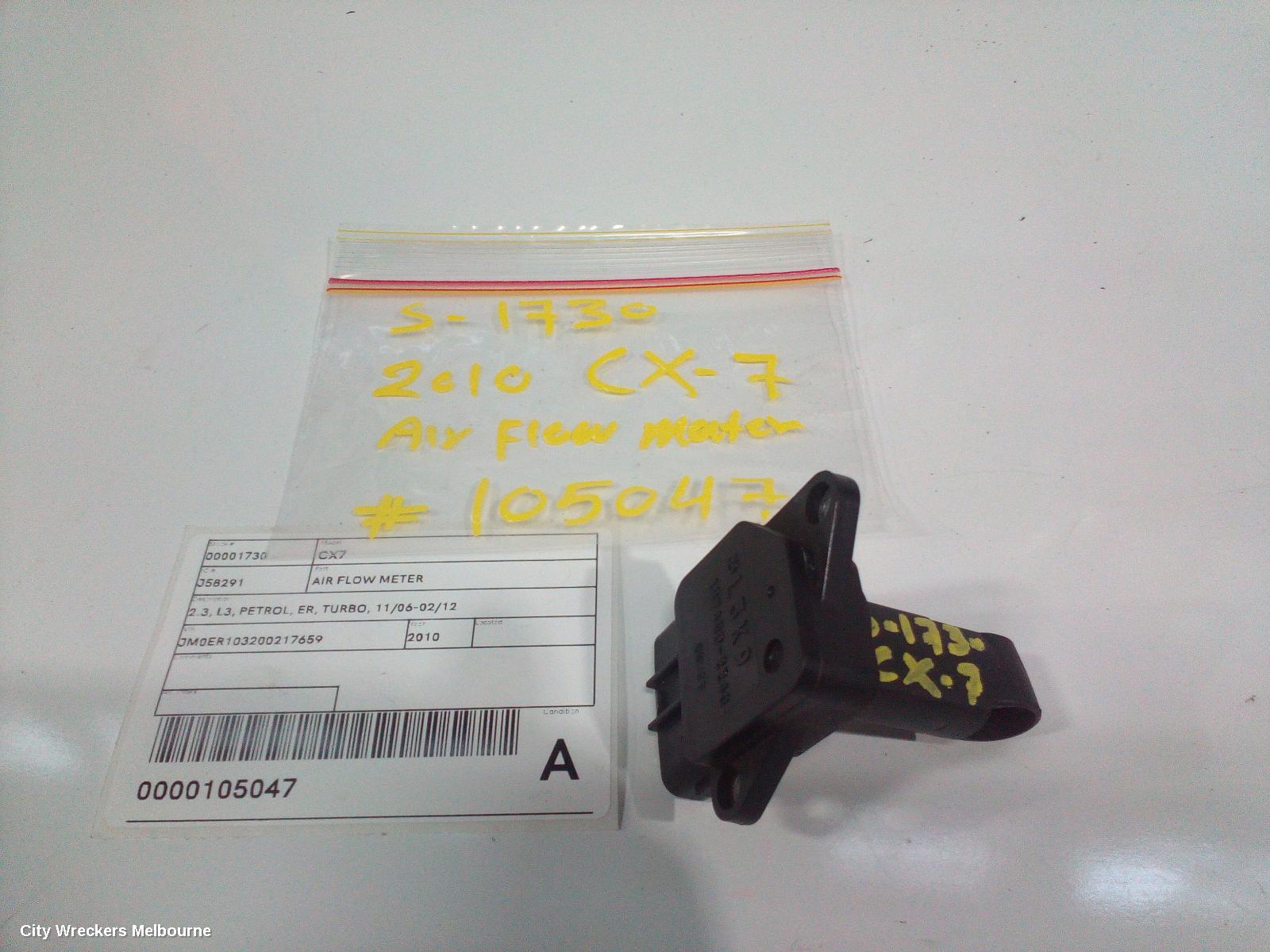 MAZDA CX7 AIR FLOW METER, 2.3, L3, PETROL, ER, TURBO, 11/2006 - 02/2012