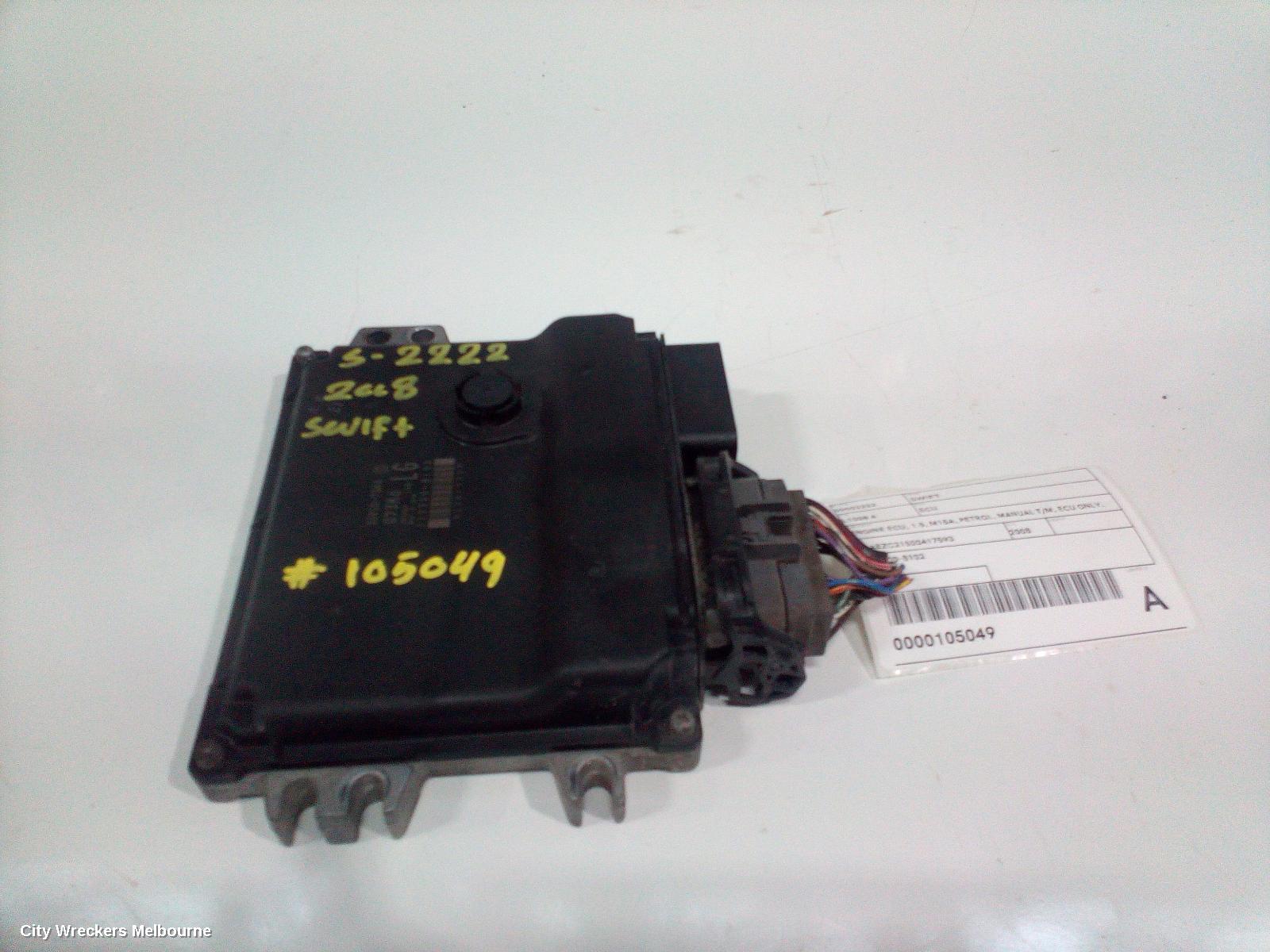 SUZUKI SWIFT ECU, ENGINE ECU, 1.5, M15A, PETROL, MANUAL T/M, ECU ONLY, RS415, 09/2004 - 02/2011