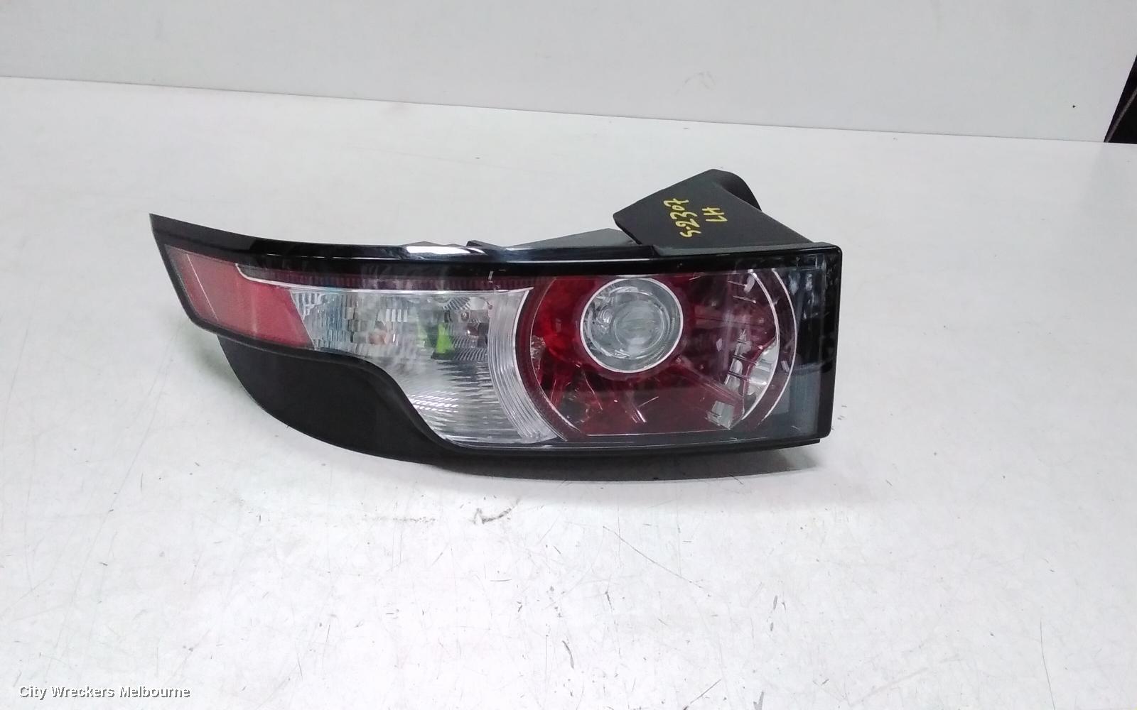 LAND ROVER RANGEROVER EVOQUE LEFT TAILLIGHT, IN BODY, L538, RED/CLEAR TYPE, 11/2011 - 06/2015