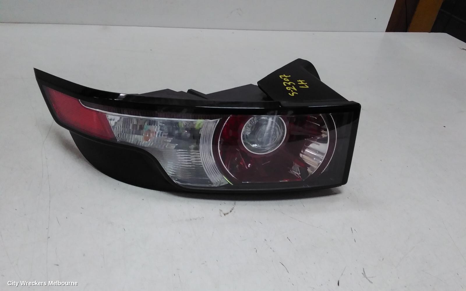 LAND ROVER RANGEROVER EVOQUE LEFT TAILLIGHT, IN BODY, L538, RED/CLEAR TYPE, 11/2011 - 06/2015