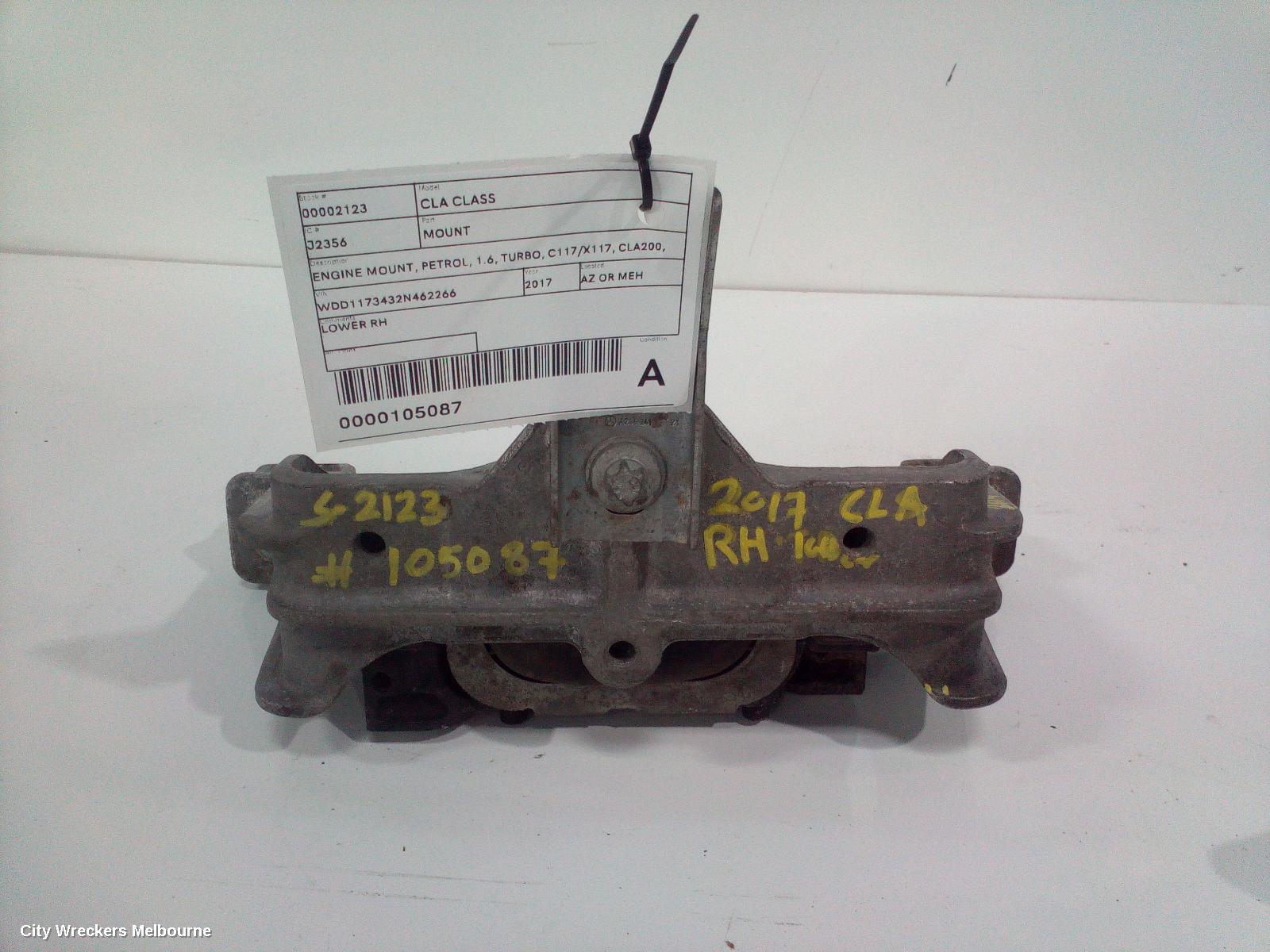 MERCEDES CLA CLASS MOUNT, ENGINE MOUNT, PETROL, 1.6, TURBO, C117/X117, CLA200, 270.910 CODE, 10/2013 - 01/2019