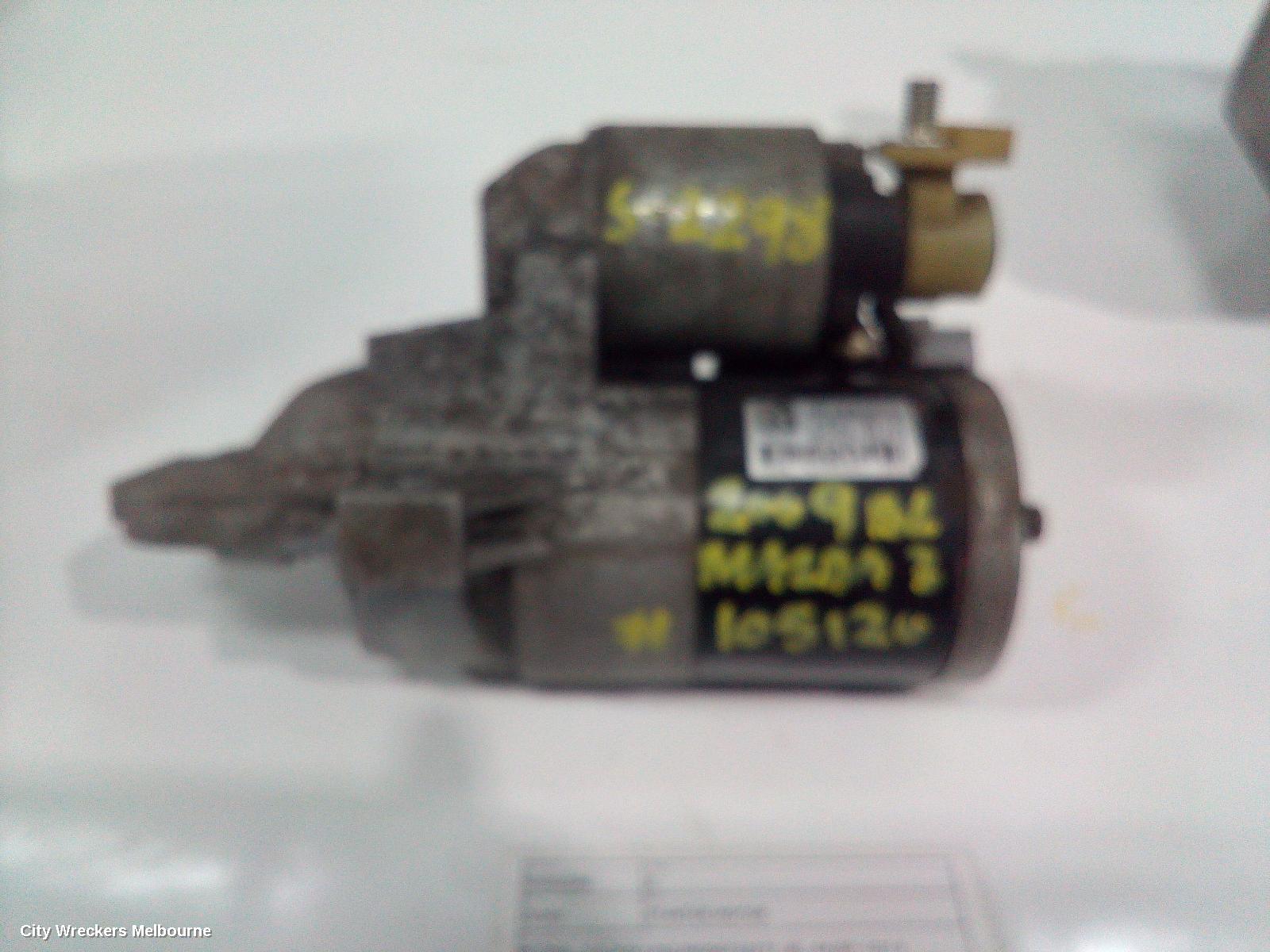 MAZDA 3 STARTER, PETROL, 2.0, P/N LF8J/M000T33271, BL, 04/2009 - 10/2013