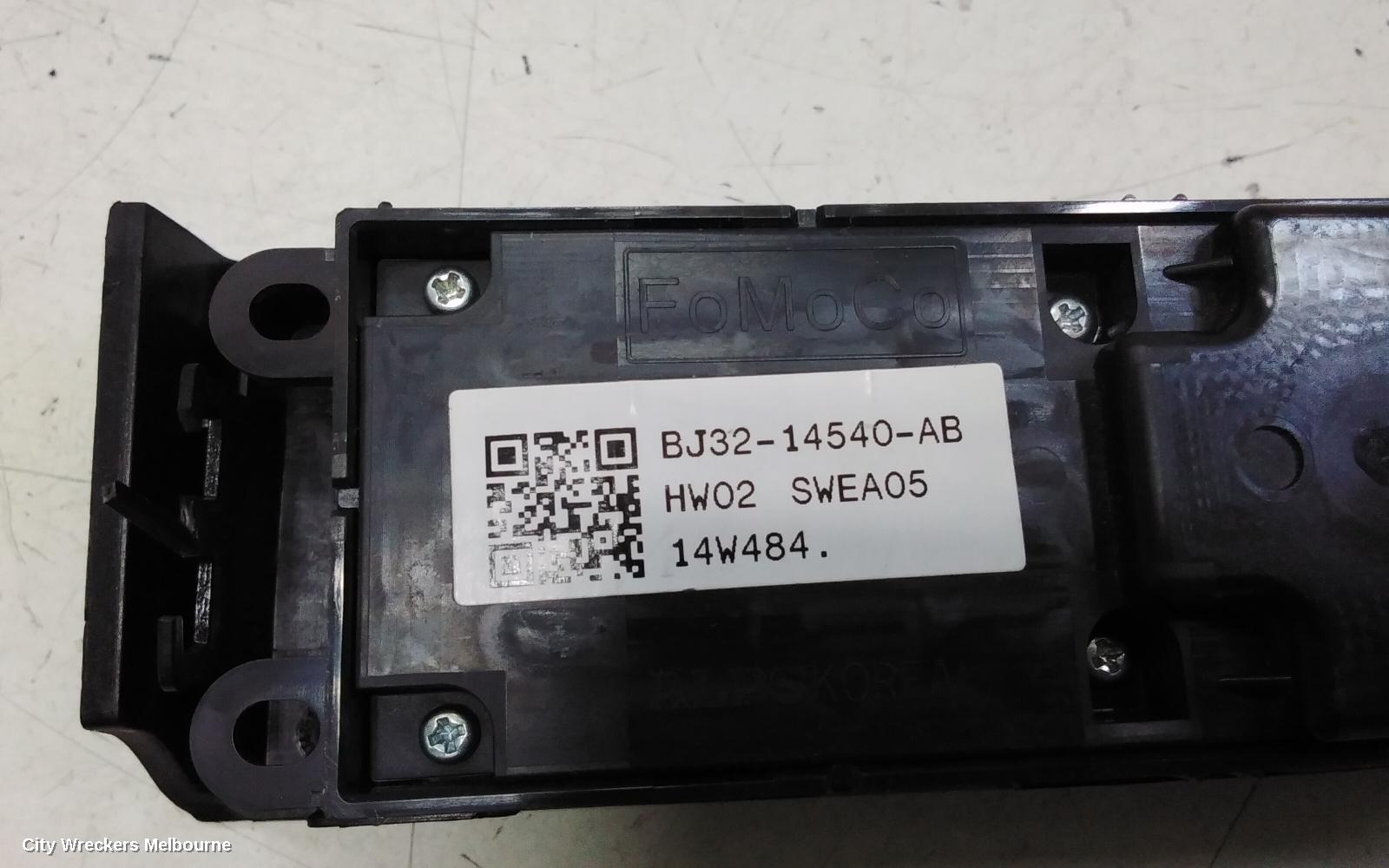 LAND ROVER RANGEROVER EVOQUE PWR DR WIND SWITCH, RH FRONT (MASTER SWITCH), L538, 5DR WAGON, 11/2011 - 01/2019