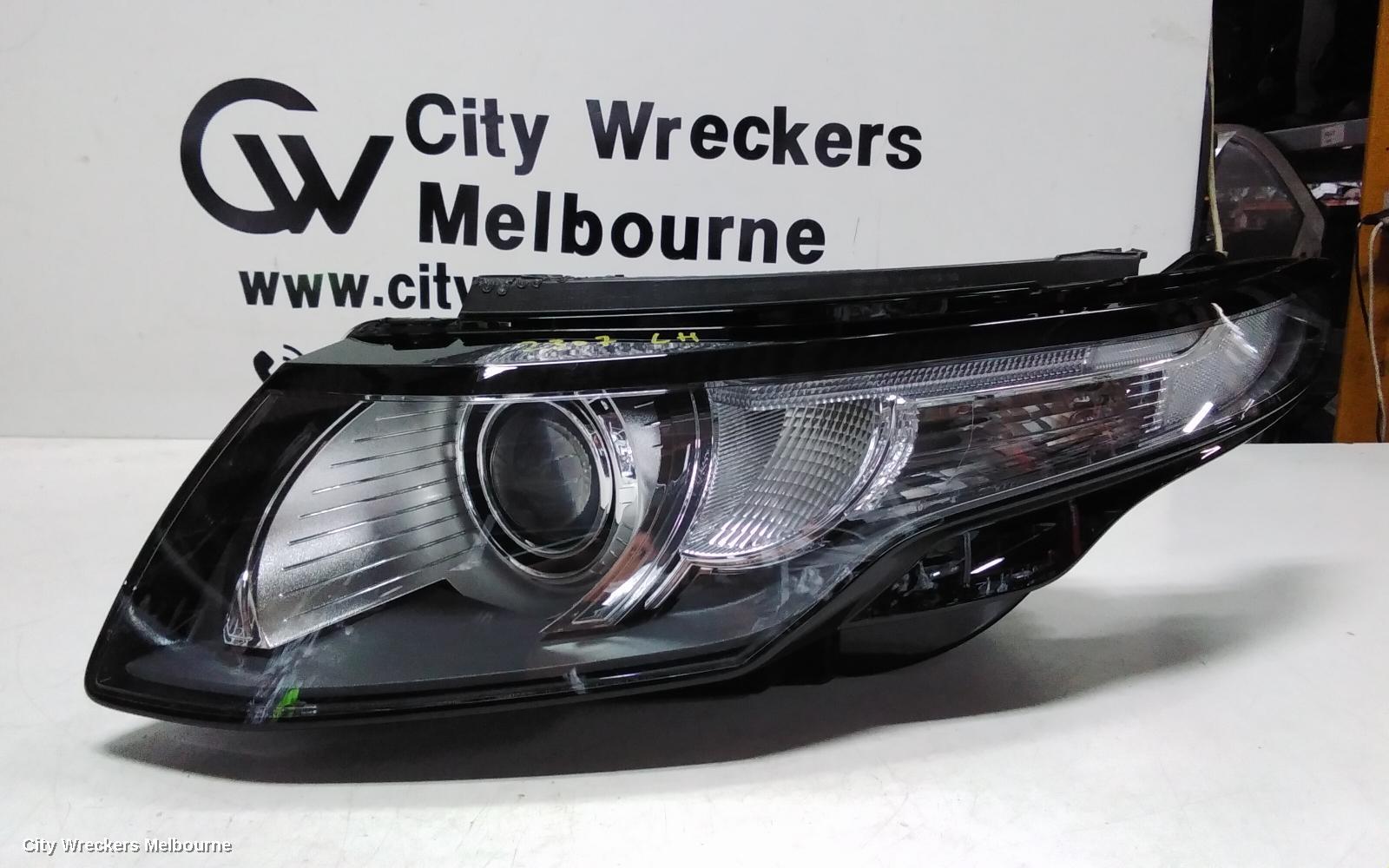 LAND ROVER RANGEROVER EVOQUE LEFT HEADLAMP, L538, HALOGEN TYPE, 11/2011 - 06/2015