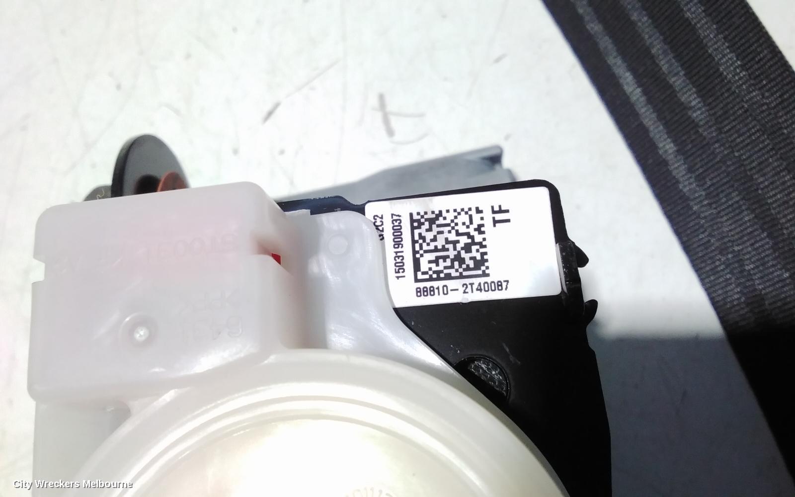 KIA OPTIMA SEATBELT/STALK, LH FRONT, SEAT BELT ONLY, TF, 01/2011 - 10/2015