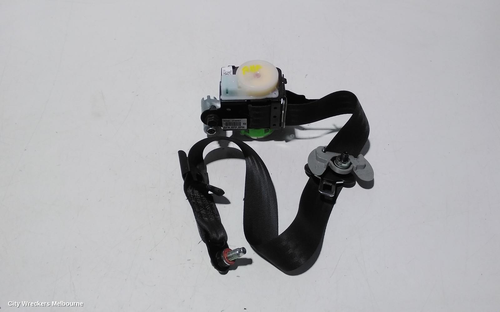 KIA OPTIMA SEATBELT/STALK, RH FRONT, SEAT BELT ONLY, TF, 01/2011 - 10/2015