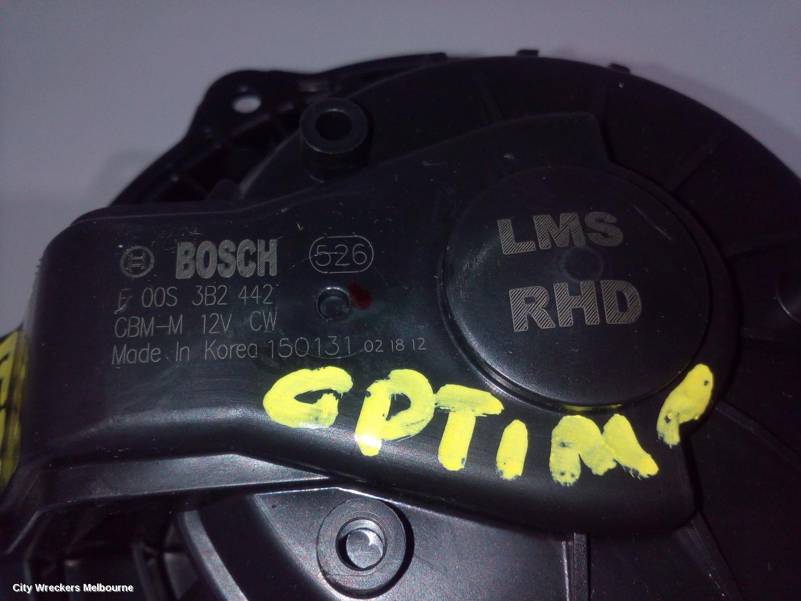 KIA OPTIMA HEATER FAN MOTOR, TF, 01/2011 - 10/2015