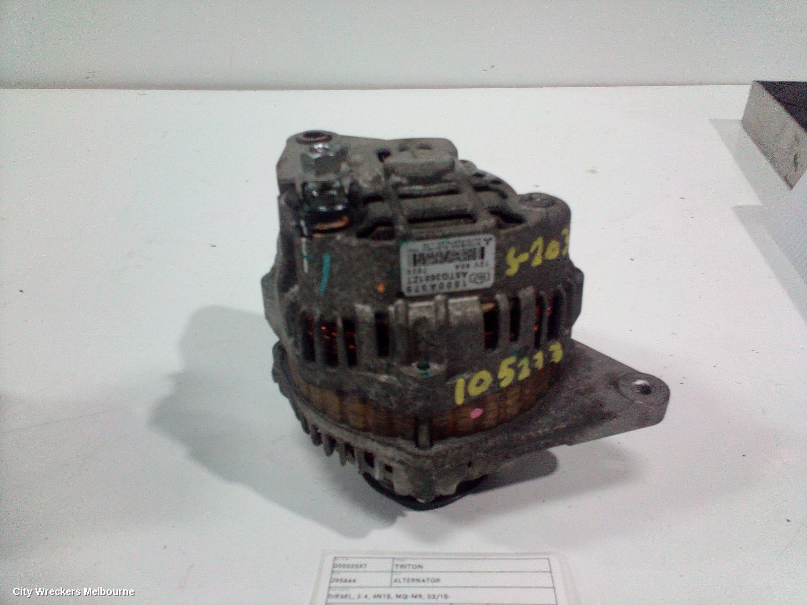 MITSUBISHI TRITON ALTERNATOR, DIESEL, 2.4, 4N15, MQ-MR, 03/2015 ONWARDS