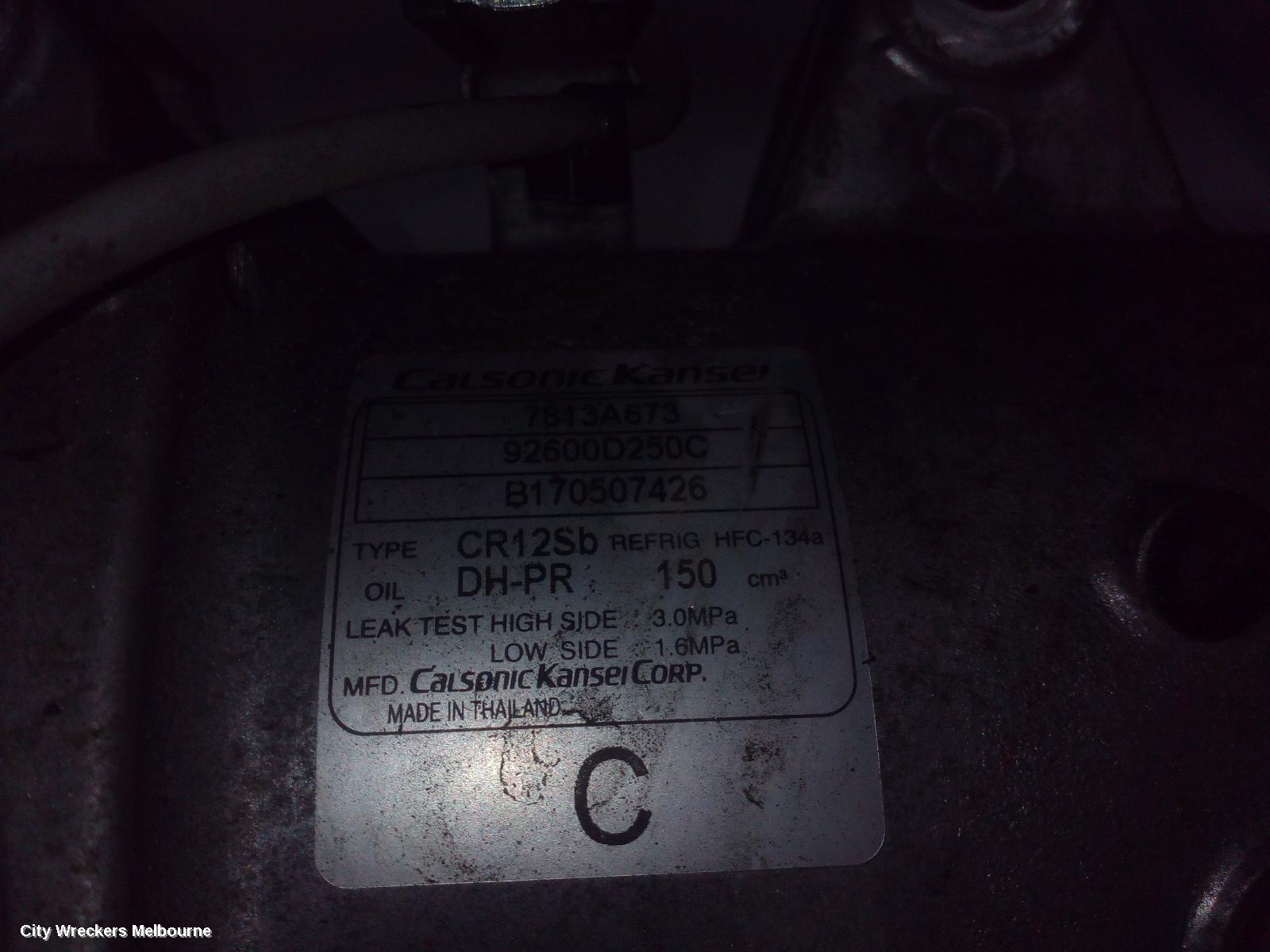 MITSUBISHI TRITON A/C COMPRESSOR, MQ-MR, 2.4, 4N15, DIESEL, 03/2015 ONWARDS