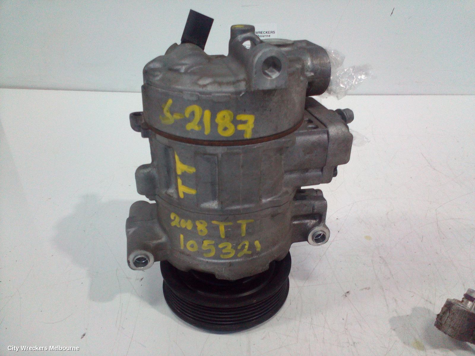 AUDI TT A/C COMPRESSOR, 8J, PETROL, DENSO BRAND (6SEU14C), 09/2006 - 12/2014