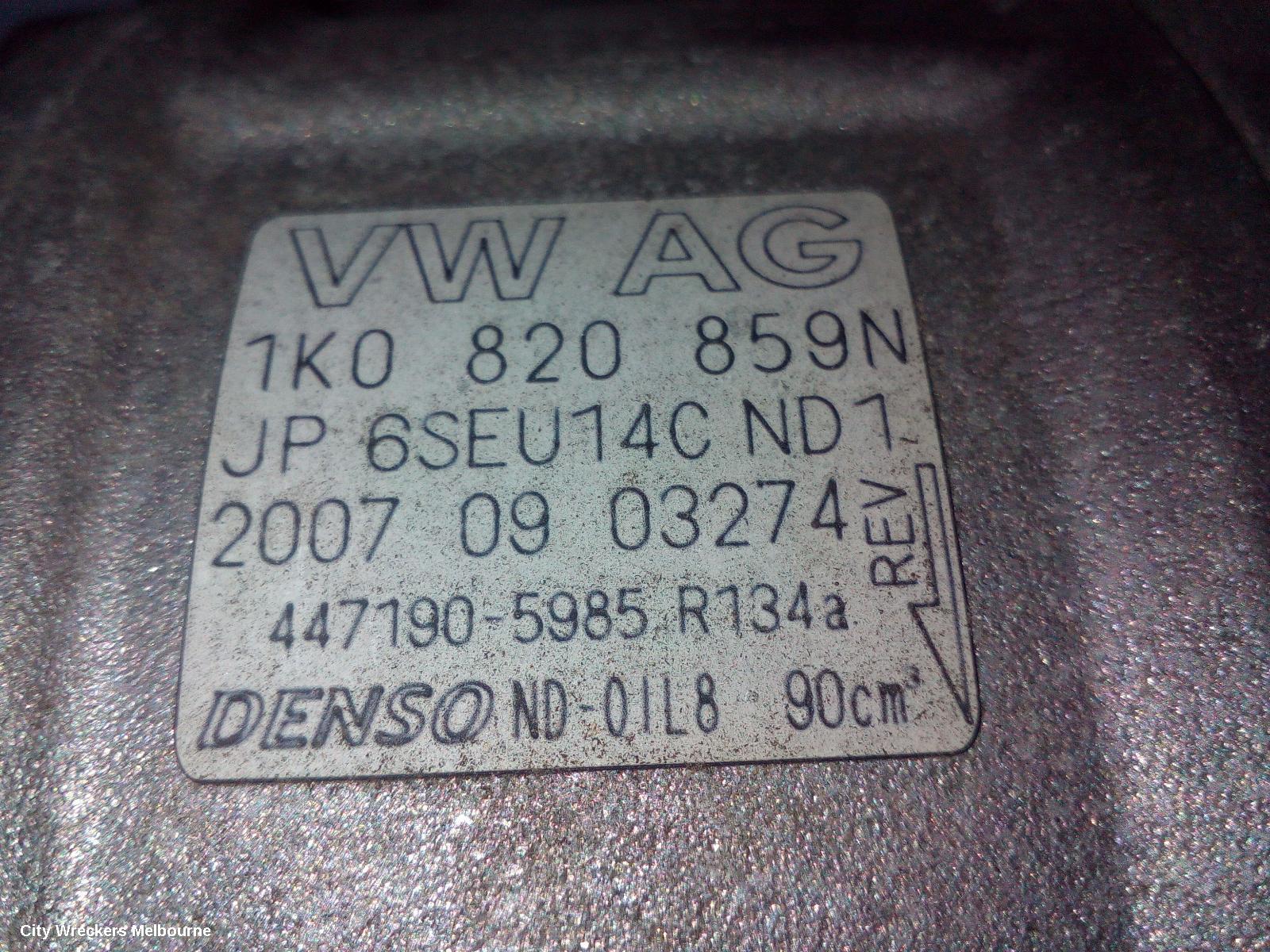 AUDI TT A/C COMPRESSOR, 8J, PETROL, DENSO BRAND (6SEU14C), 09/2006 - 12/2014
