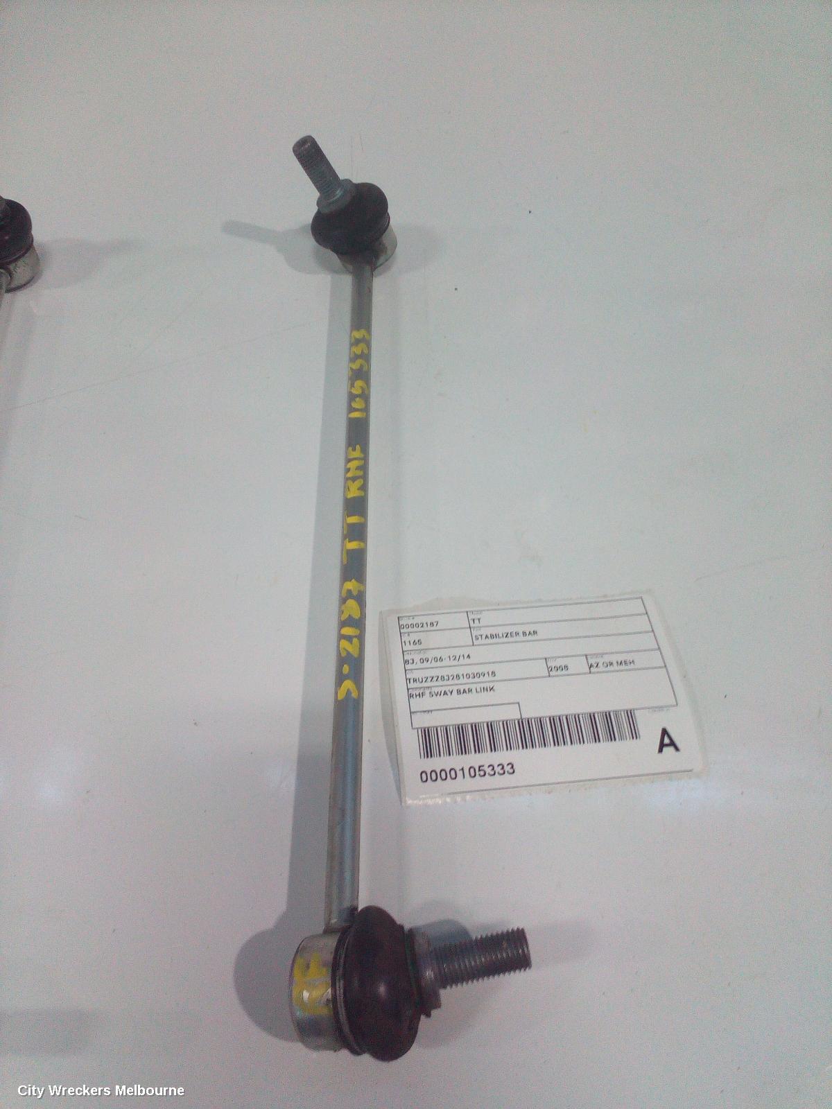 AUDI TT STABILISER BAR, 8J, 09/2006 - 12/2014