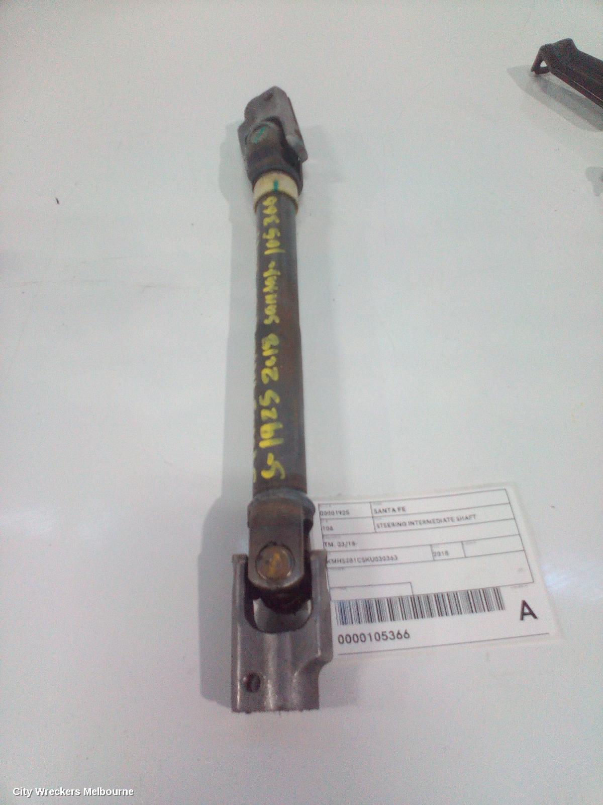 HYUNDAI SANTA FE STEERING INTERMEDIATE SHAFT, TM, 03/2018 - 10/2023