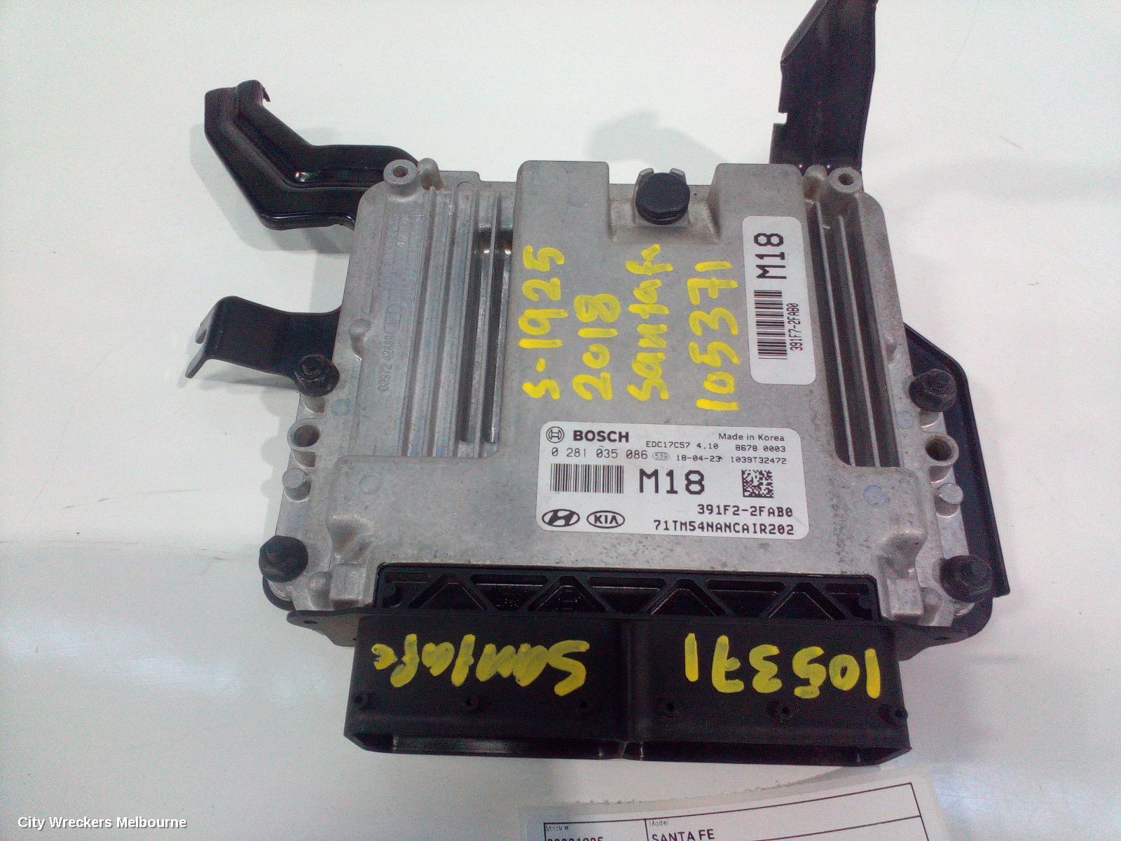 HYUNDAI SANTA FE ECU, ENGINE ECU, 2.2, D4HB, DIESEL, ECU ONLY, TM, 03/2018 - 12/2020