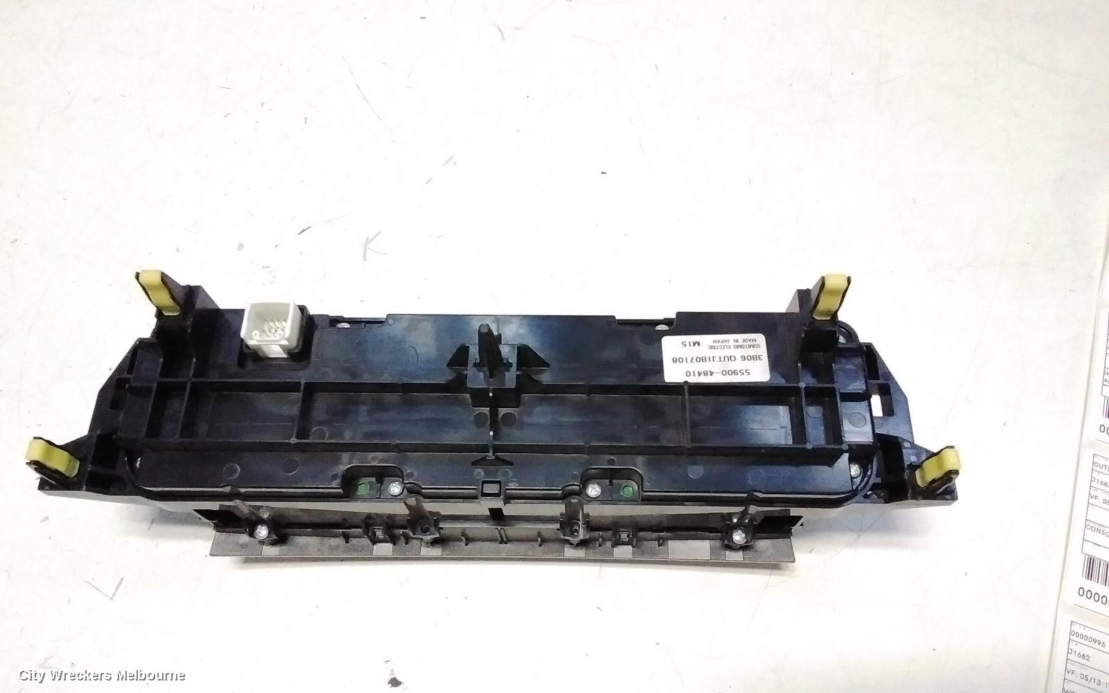 TOYOTA KLUGER HEATER/AC CONTROLS, GSU40-GSU45, STANDARD TYPE (FRONT), 05/2007 - 02/2014