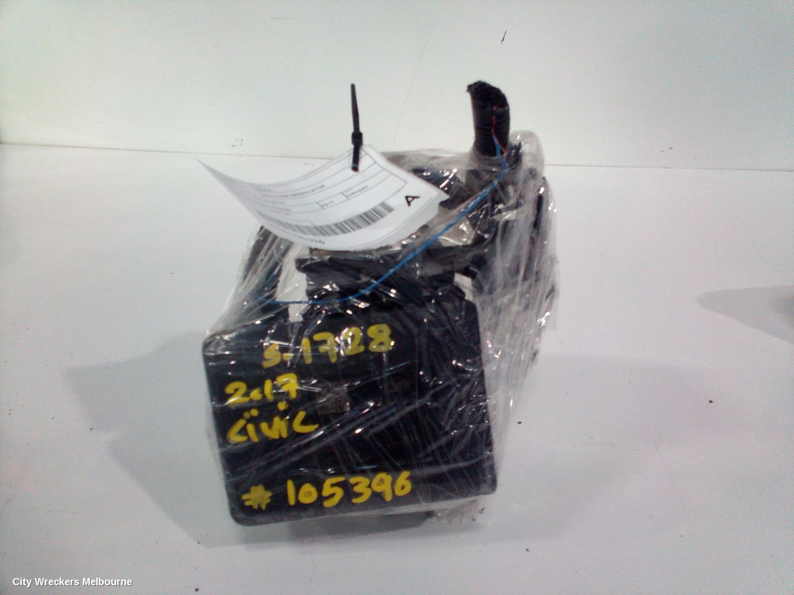 HONDA CIVIC ABS PUMP/MODULATOR, 10TH GEN, 05/2016 - 08/2021