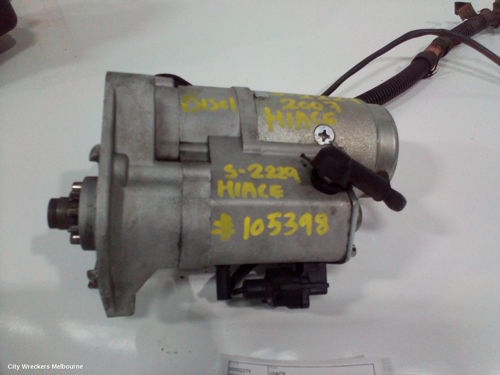 TOYOTA HIACE STARTER, DIESEL, 3.0, 1KD-FTV, TURBO, MANUAL T/M TYPE, KDH, 09/2006 - 04/2019