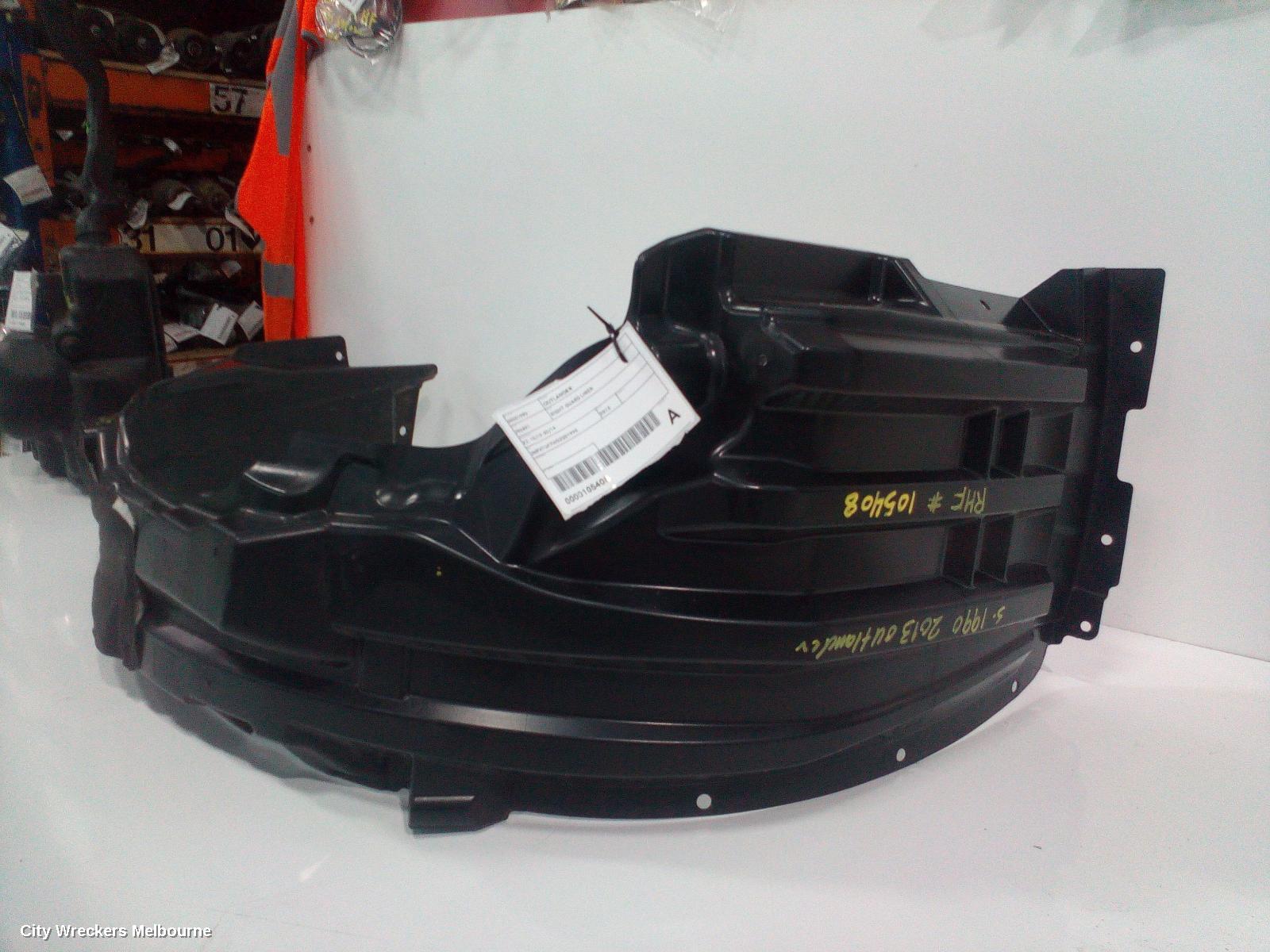 MITSUBISHI OUTLANDER RIGHT GUARD LINER, ZJ, 10/2012 - 02/2014