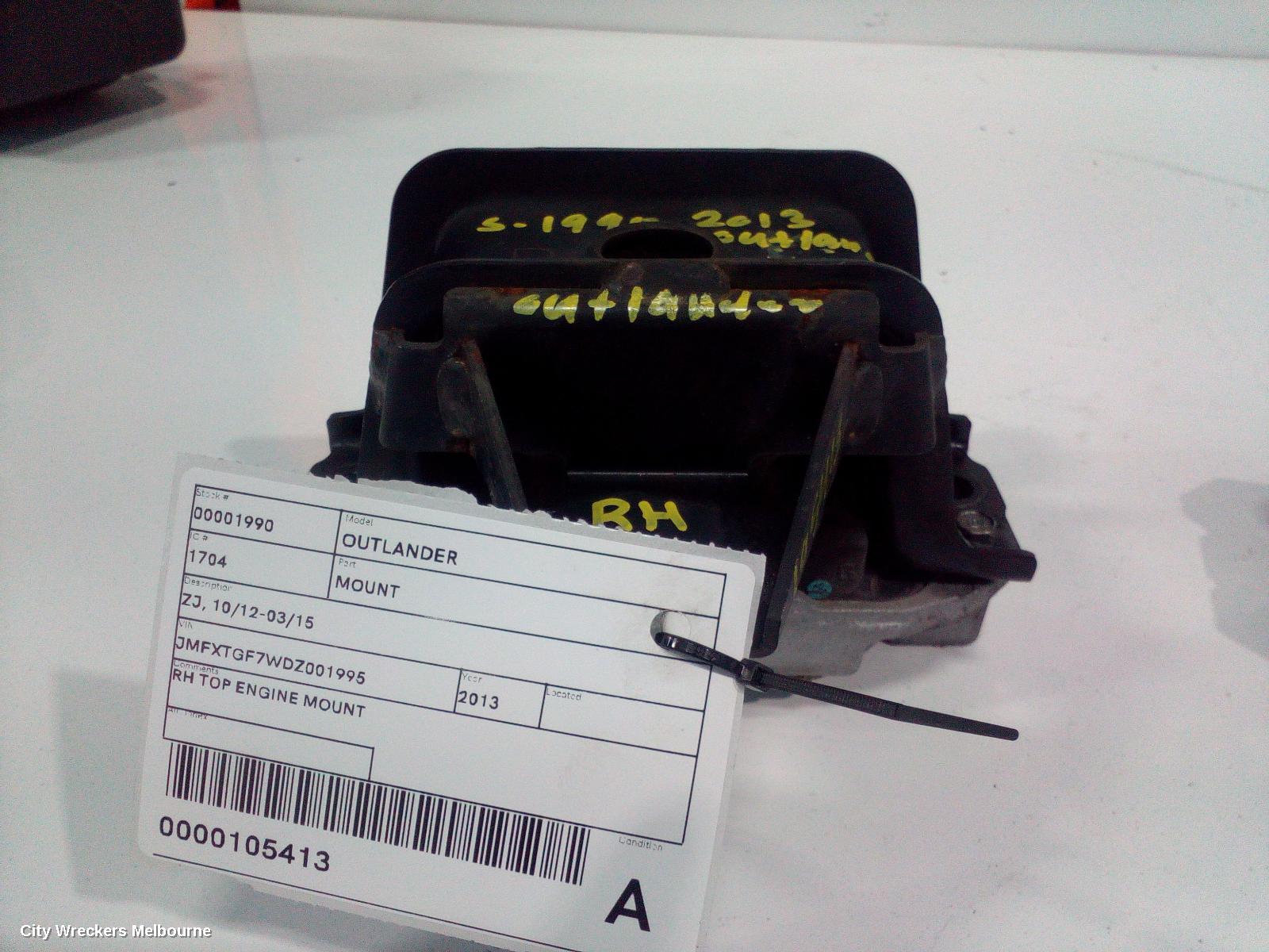 MITSUBISHI OUTLANDER MOUNT, ZJ, 10/2012 - 03/2015