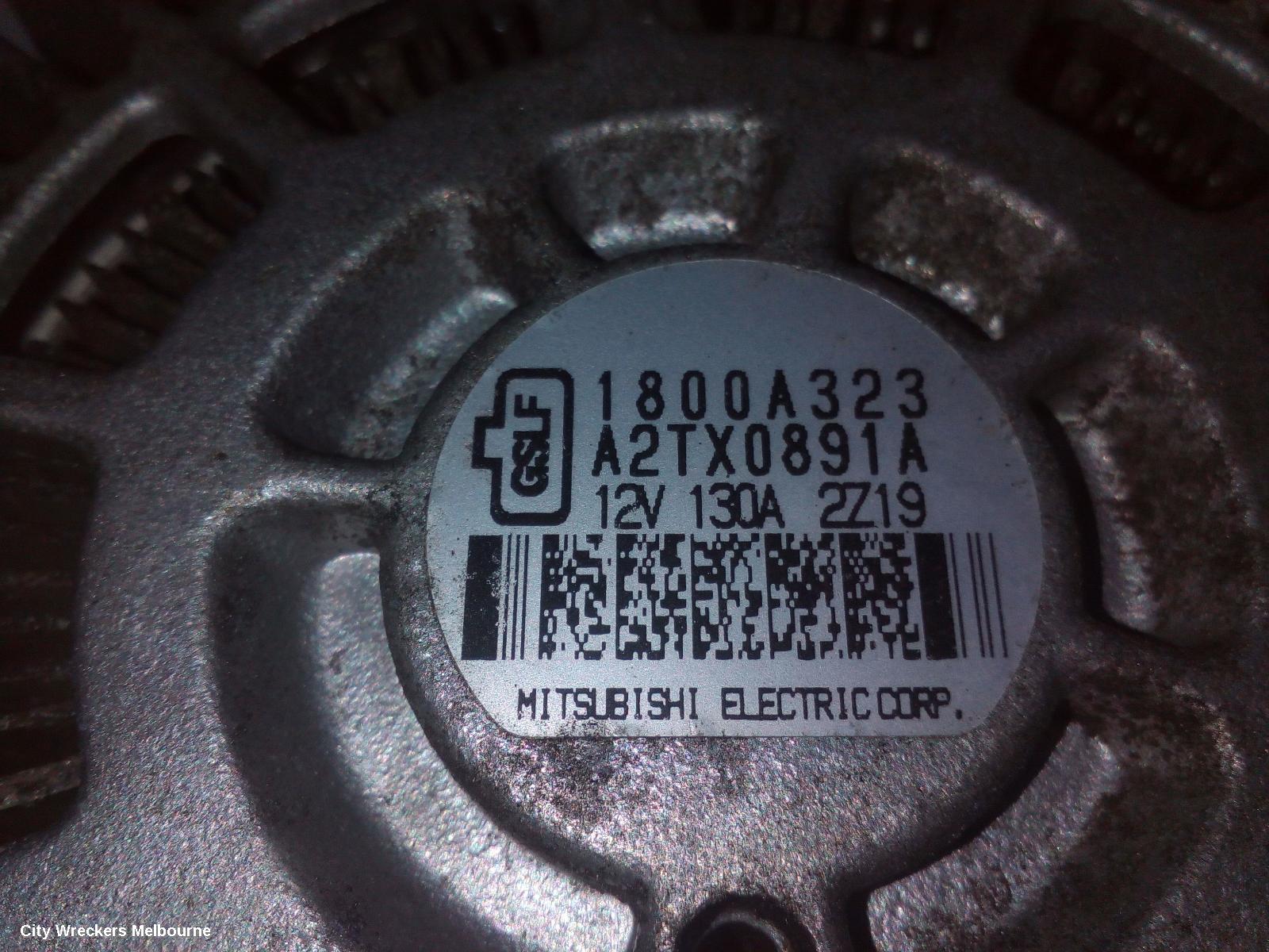 MITSUBISHI OUTLANDER ALTERNATOR, PETROL, 2.0/2.4, 130AMP, ZJ-ZL, 10/2012 - 08/2019