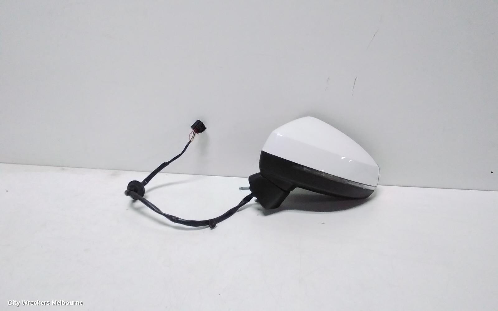 AUDI A3 LEFT DOOR MIRROR, 8V, A3, SEDAN, MANUAL FOLD, NON LANE CHANGE ASSIST TYPE (6XC/7Y0), 11/2013 - 10/2020