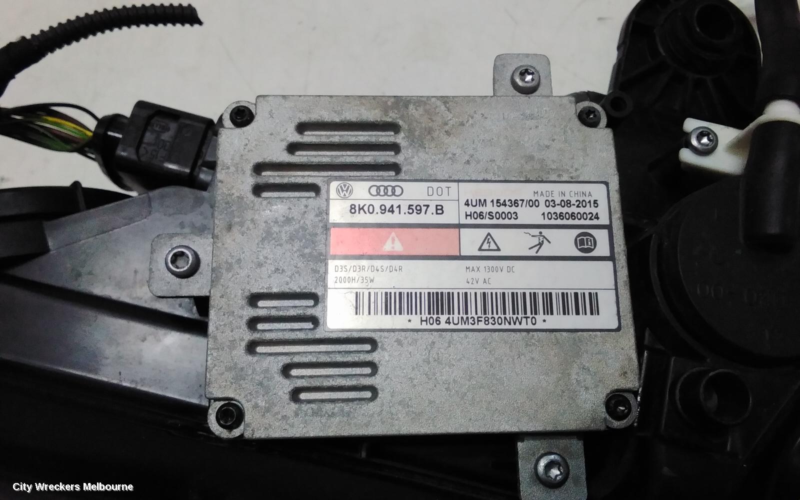 AUDI A3 LEFT HEADLAMP, 8V, SEDAN/HATCH, LED TYPE, 12/2013 - 04/2016