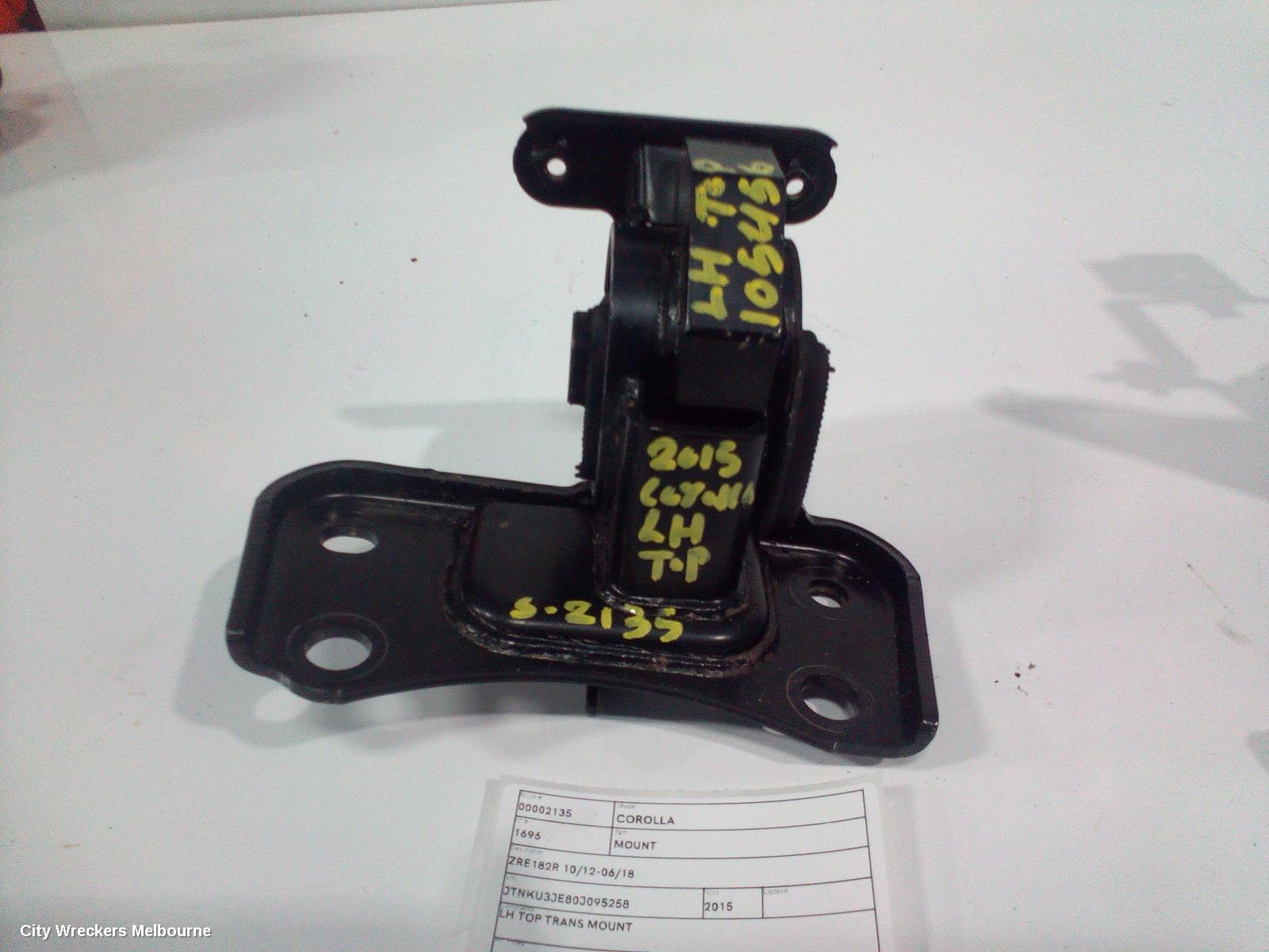 TOYOTA COROLLA MOUNT, ZRE182R 10/2012 - 06/2018