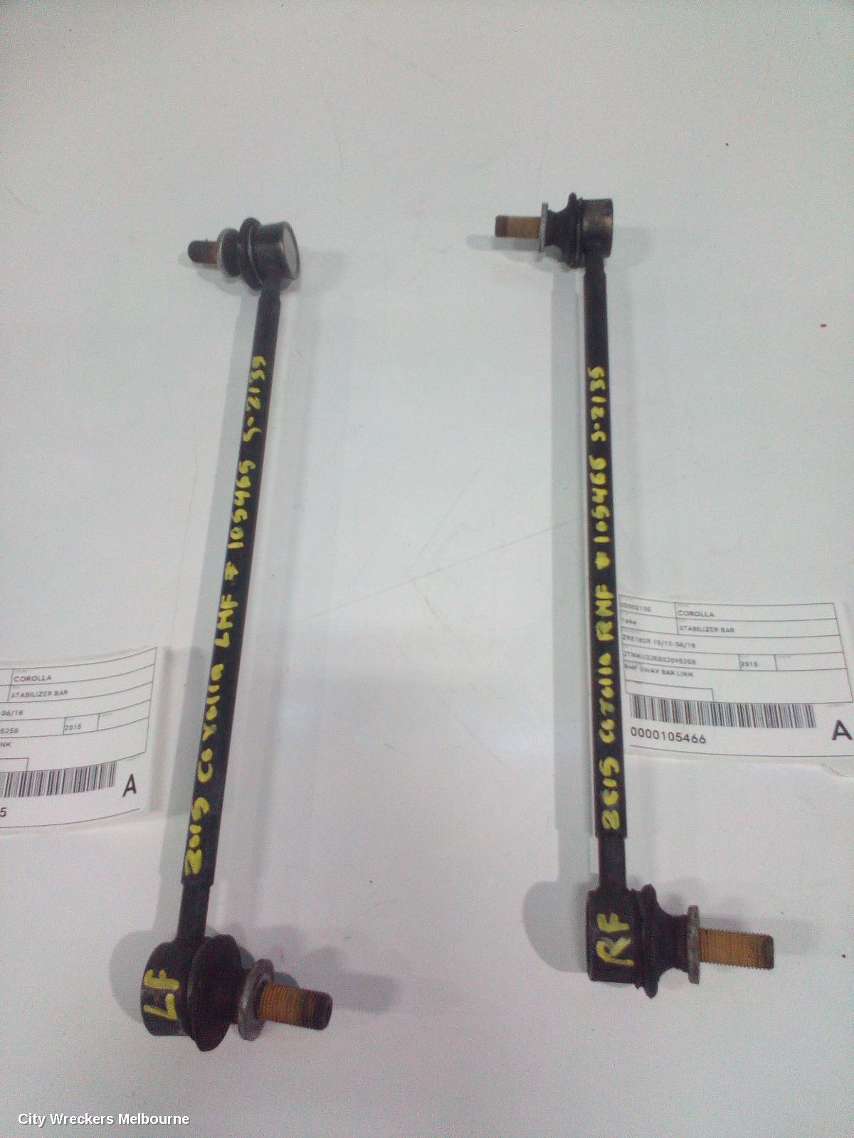 TOYOTA COROLLA STABILISER BAR, ZRE182R 10/2012 - 06/2018