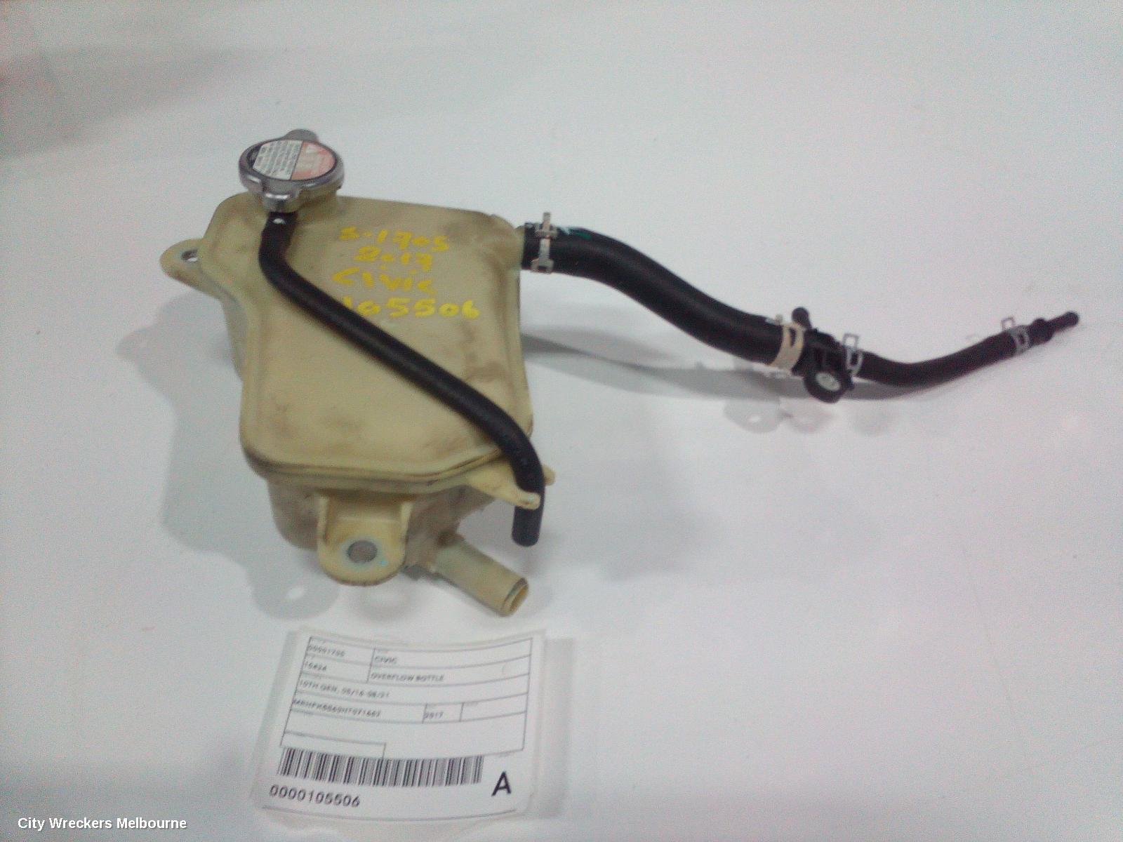 HONDA CIVIC OVERFLOW BOTTLE, 10TH GEN, 05/2016 - 08/2021