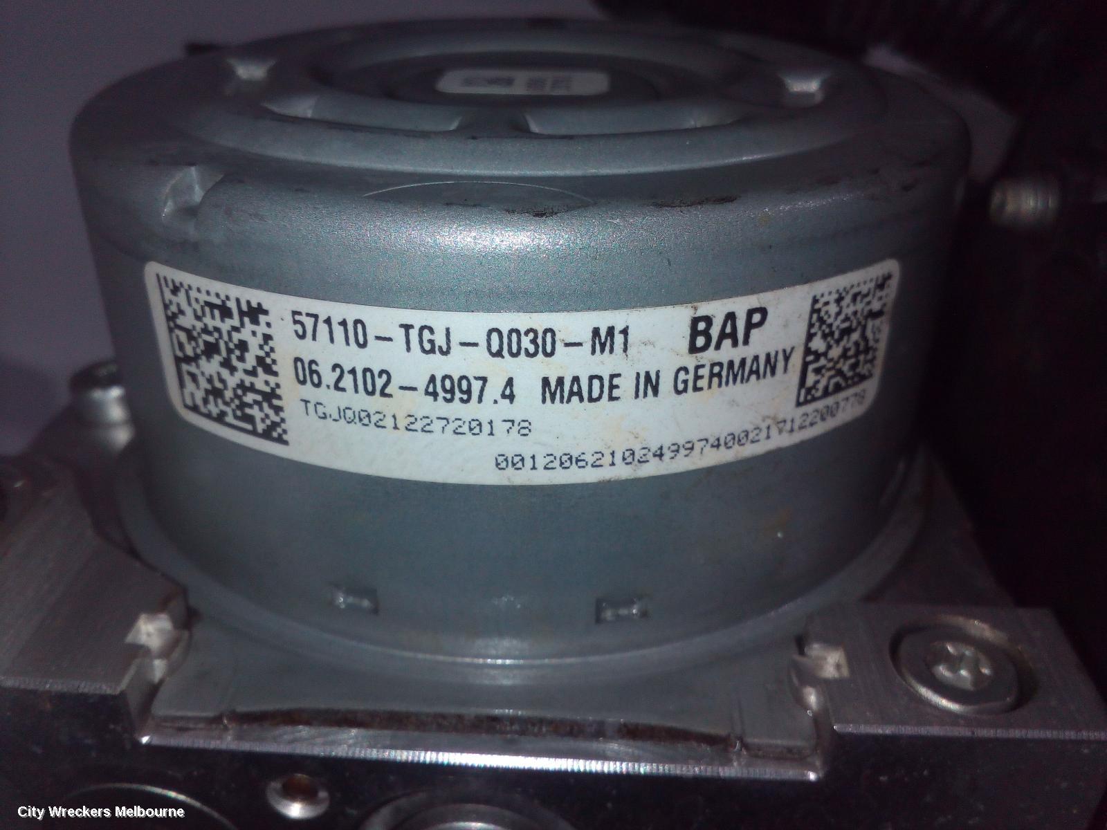 HONDA CIVIC ABS PUMP/MODULATOR, 10TH GEN, 05/2016 - 08/2021