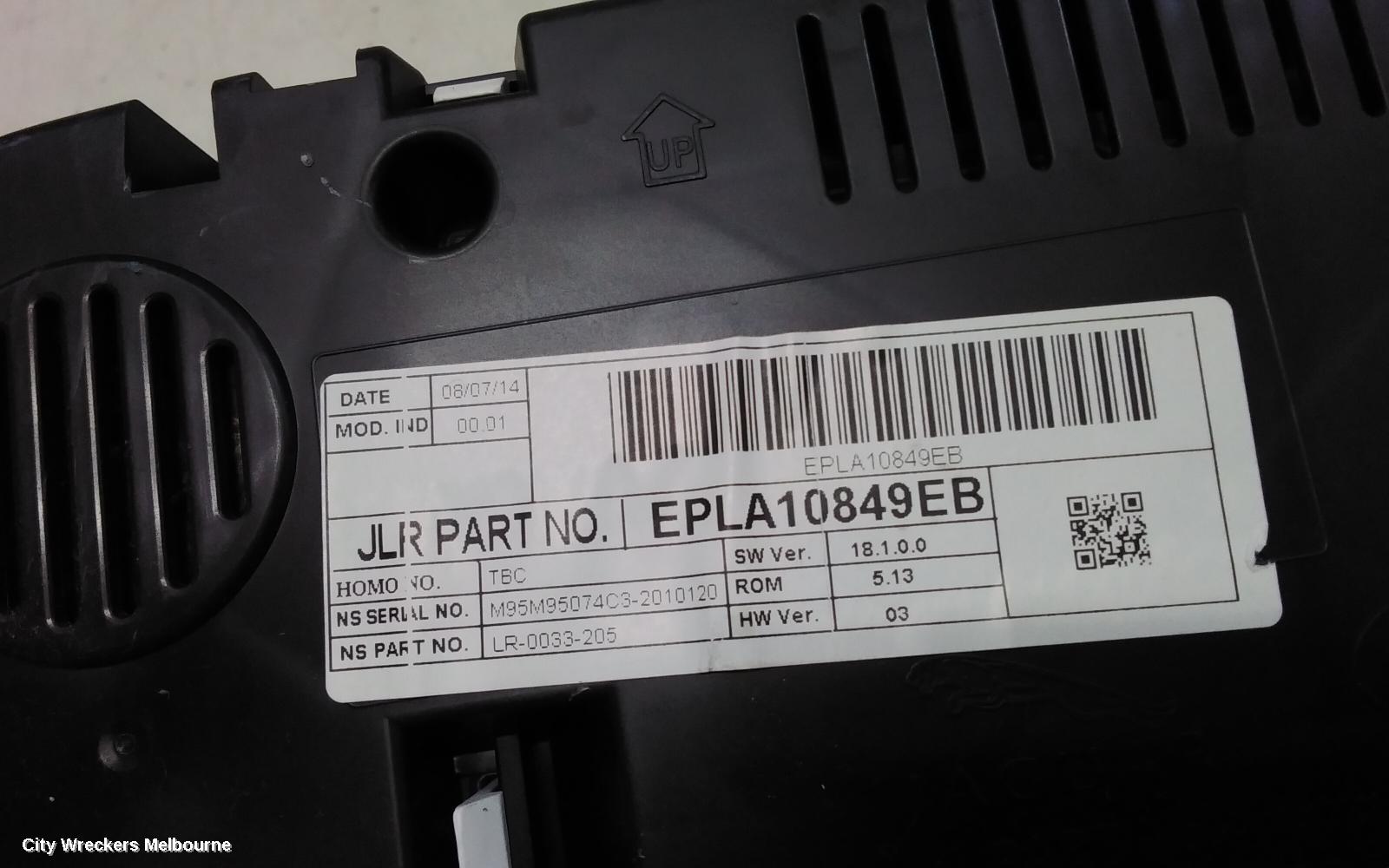 LAND ROVER RANGEROVER SPORT INSTRUMENT CLUSTER, INSTRUMENT CLUSTER, 3.0, STANDARD TYPE, L494, 06/2013 ONWARDS