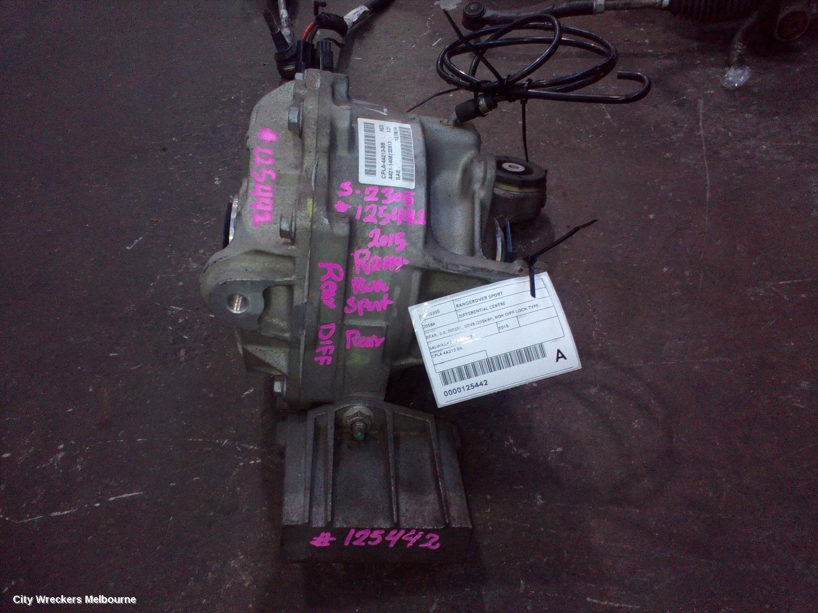 LAND ROVER RANGEROVER SPORT DIFFERENTIAL CENTRE, REAR, 3.0, DIESEL, SDV6 (225KW), NON DIFF LOCK TYPE, L494, 05/2015 - 04/2022