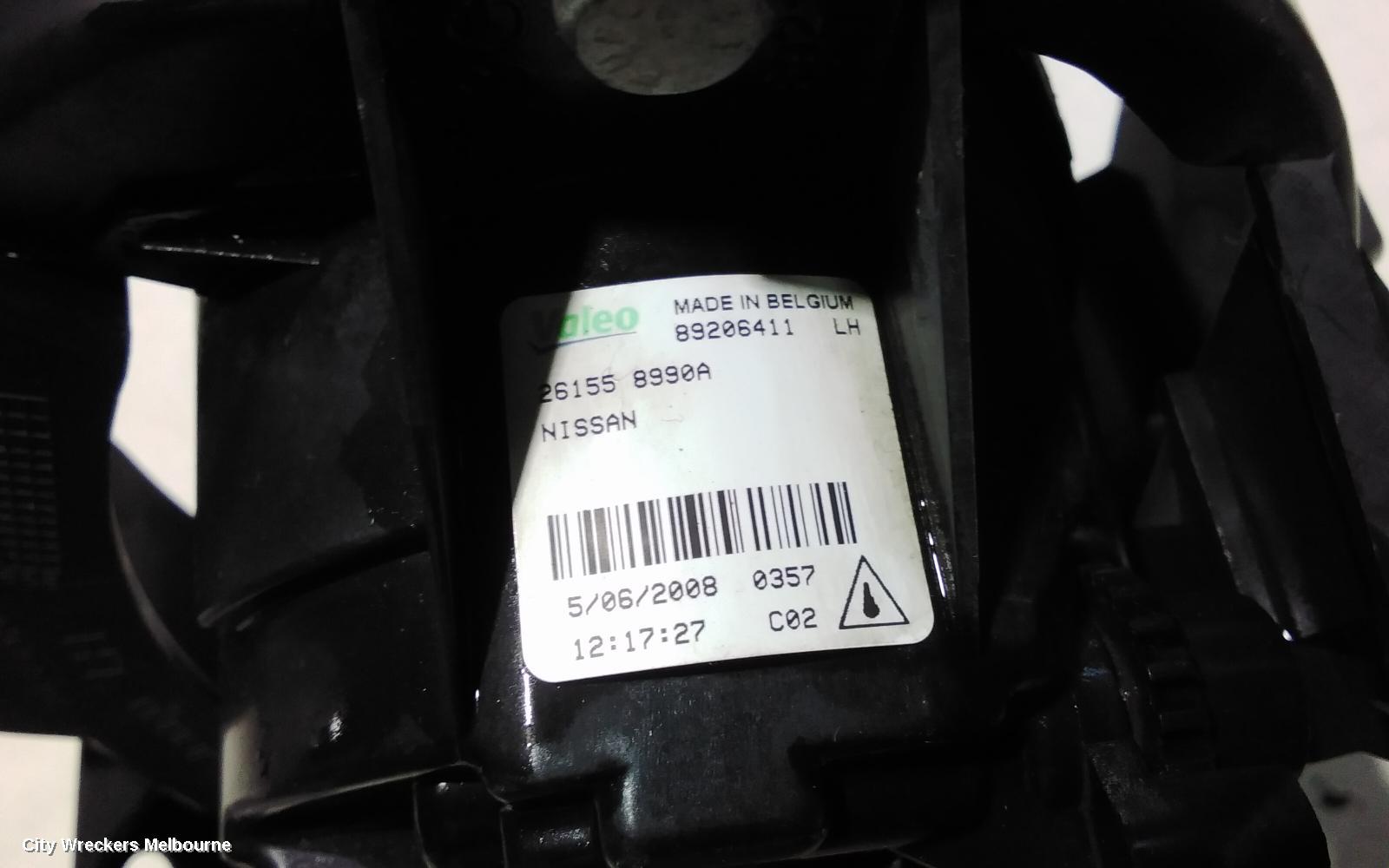 NISSAN DUALIS LEFT INDICATOR/FOG/SIDE, BUMPER FOGLAMP, J10, 10/2007 - 05/2014