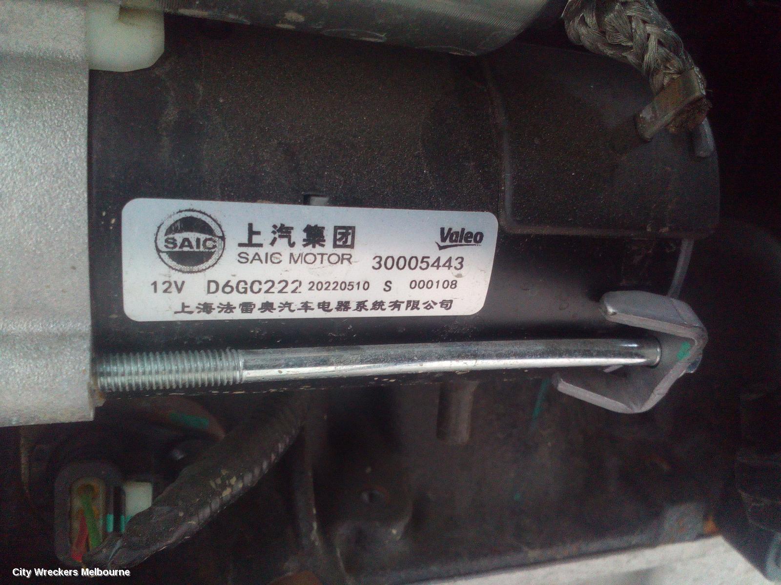 MG ZS STARTER, PETROL, 1.5, AZS1, 09/2017 ONWARDS