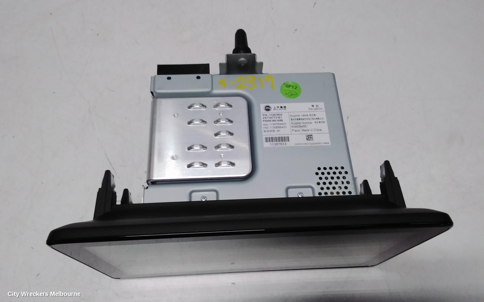 MG ZS RADIO/CD/DVD/SAT/TV, 8IN HEADUNIT, W/ NAVIGATION TYPE, AZS1, 09/2017 ONWARDS