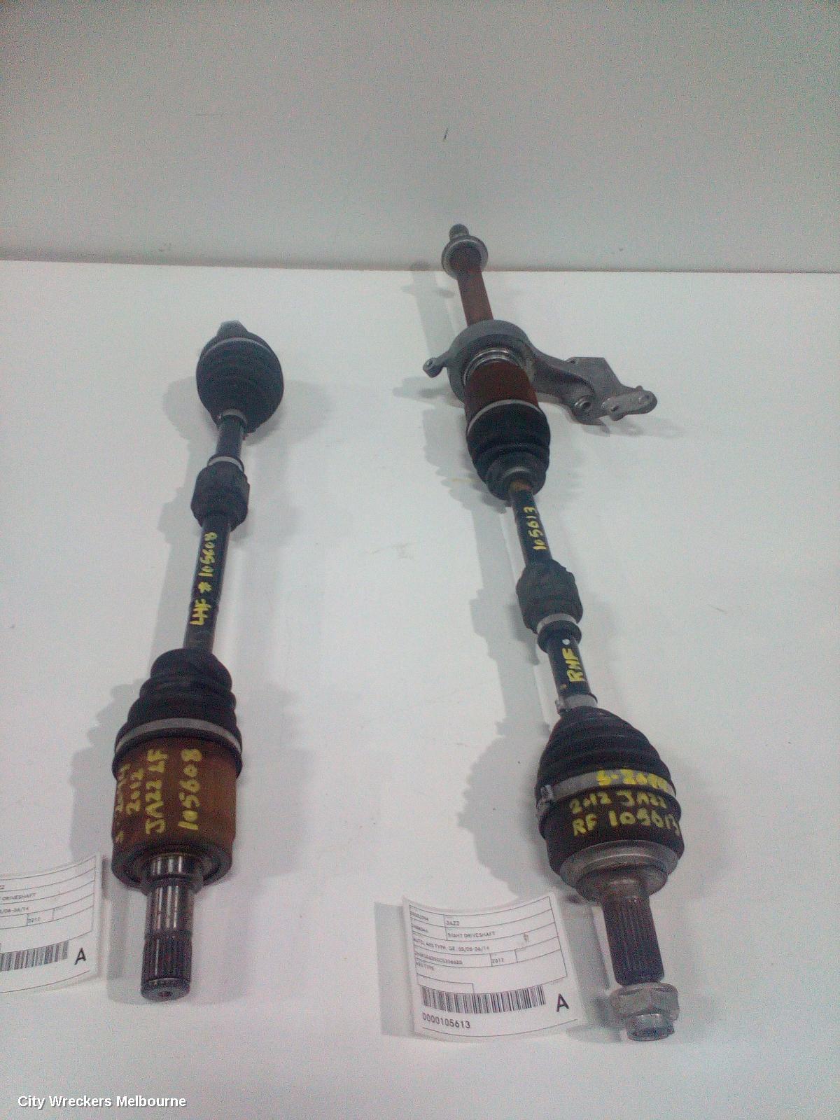 HONDA JAZZ LEFT DRIVESHAFT, AUTO, ABS TYPE, GE, 08/2008 - 06/2014
