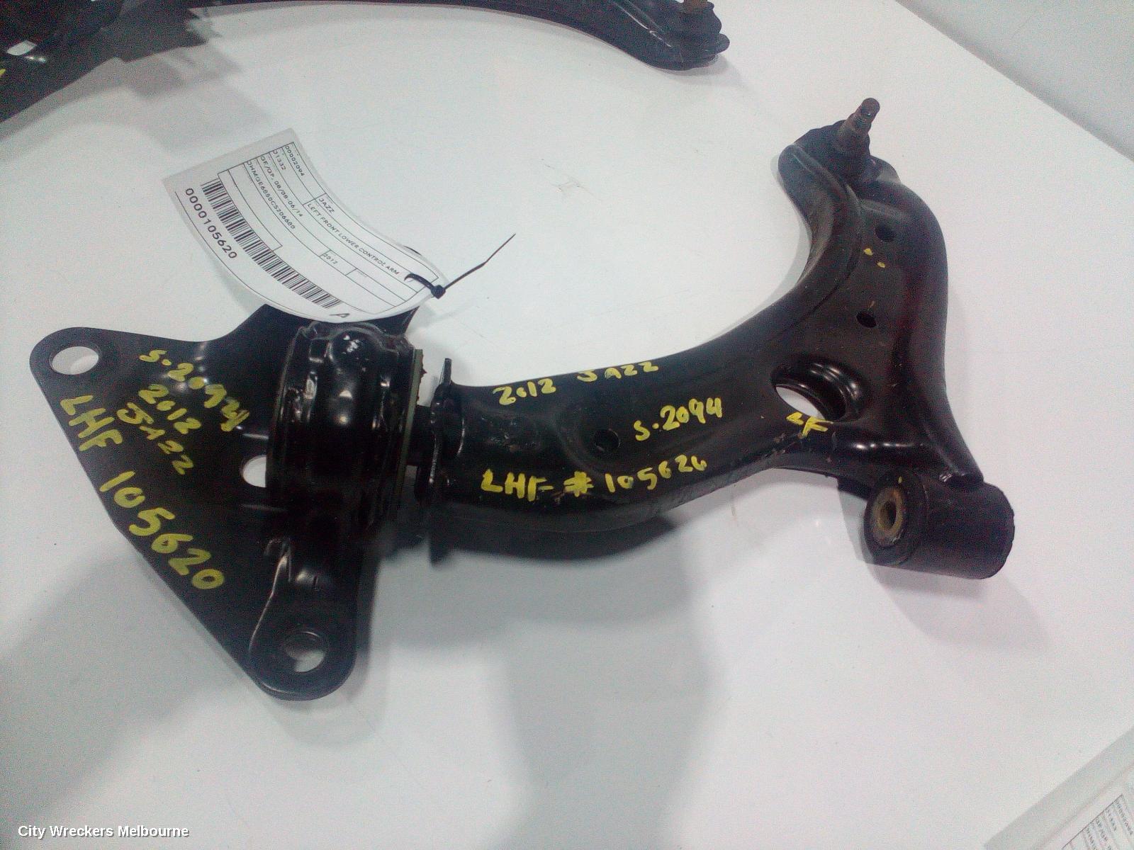 HONDA JAZZ LEFT FRONT LOWER CONTROL ARM, GE/GP, 08/2008 - 06/2014