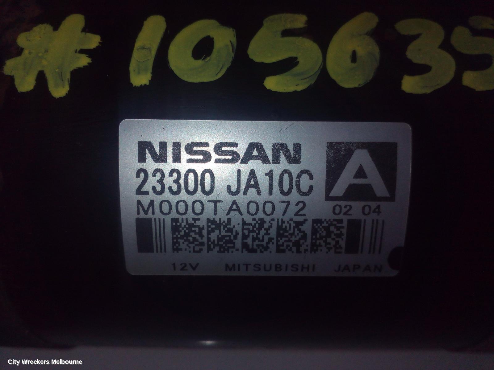 NISSAN MURANO STARTER, PETROL, 3.5, VQ35, Z51, 12/2008 - 12/2014