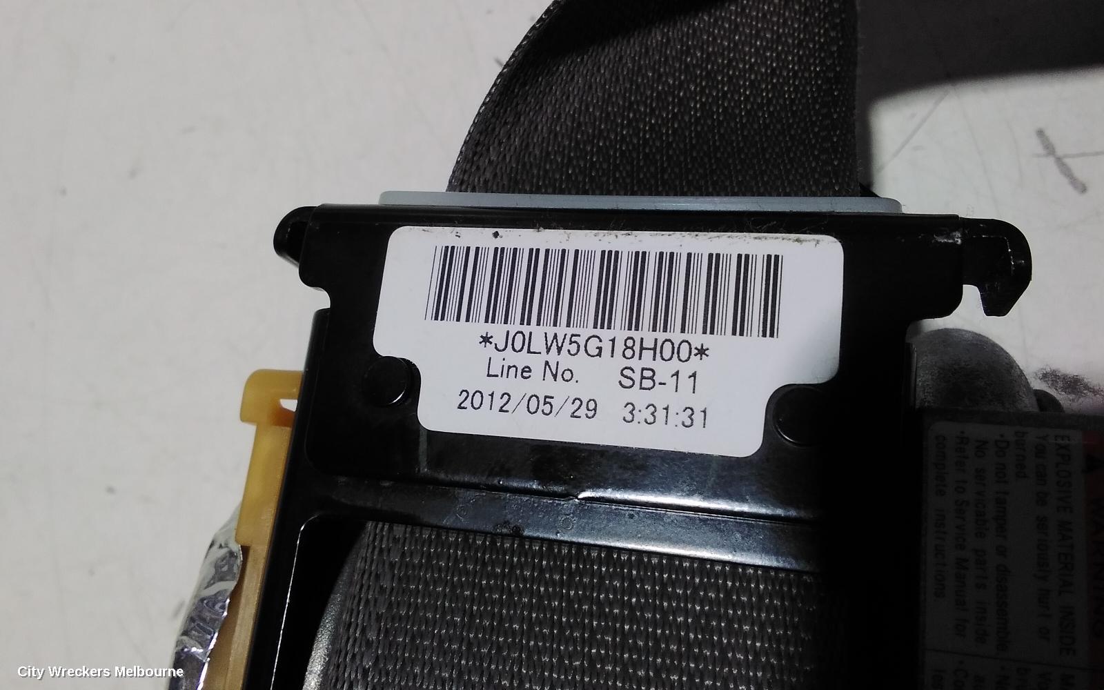 HONDA CIVIC SEATBELT/STALK, RH FRONT, SEAT BELT ONLY, SEDAN, VTI/VTI-L/VTI-LN, GREY, 9TH GEN, 02/2012 - 03/2014