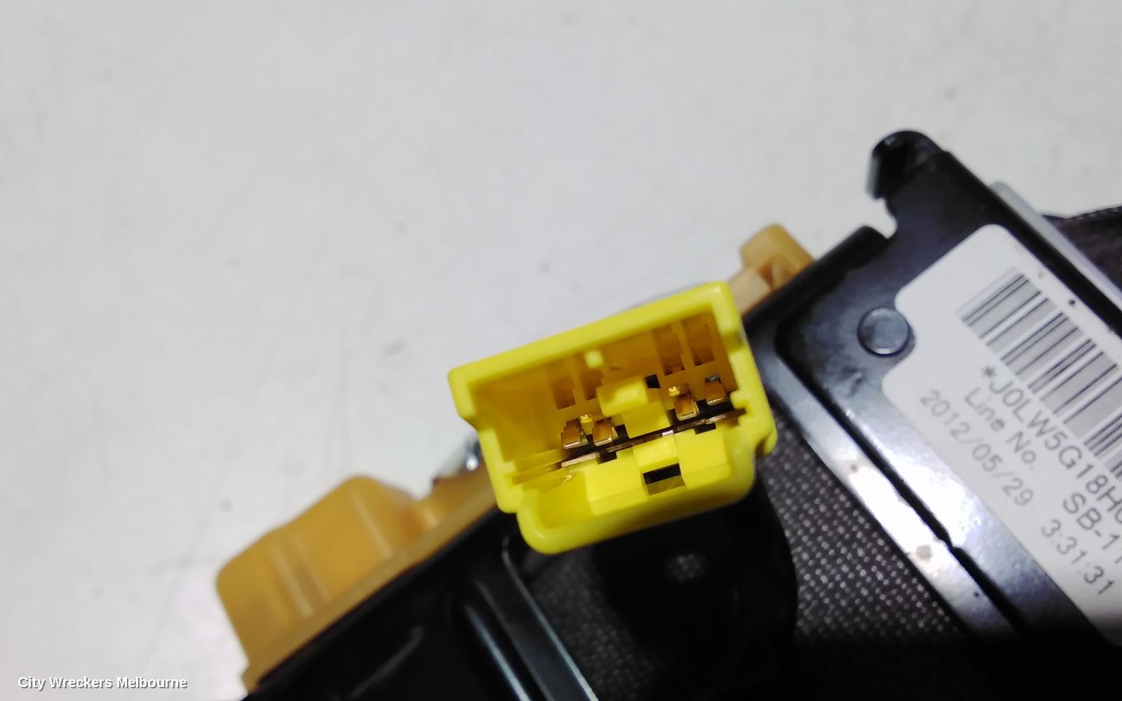 HONDA CIVIC SEATBELT/STALK, RH FRONT, SEAT BELT ONLY, SEDAN, VTI/VTI-L/VTI-LN, GREY, 9TH GEN, 02/2012 - 03/2014
