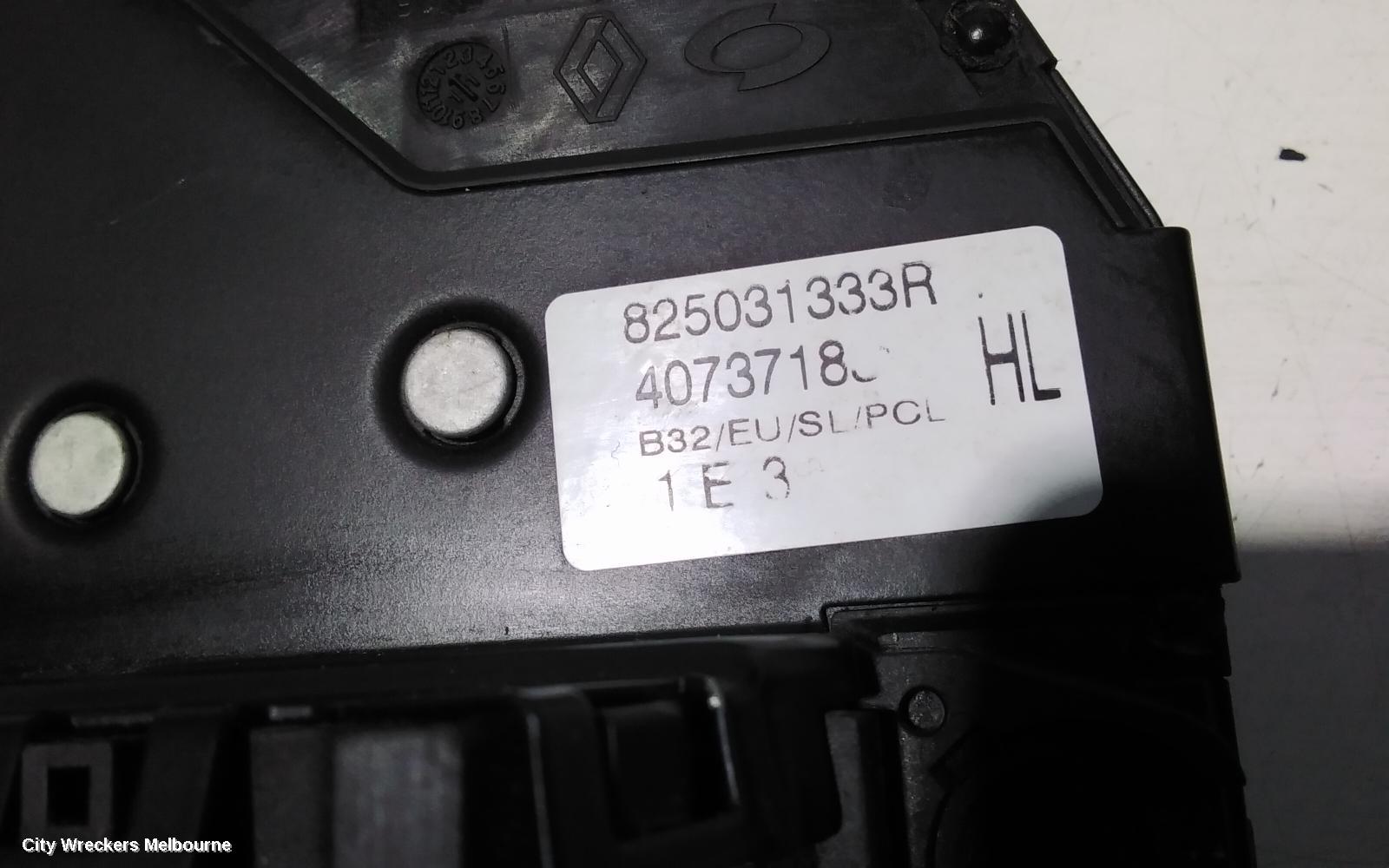 RENAULT MEGANE DOOR/BOOT/GATE LOCK, LEFT REAR DOOR LOCK, X32/B95, 5DR HATCH, P/N 825031333R, 09/2010 - 05/2016