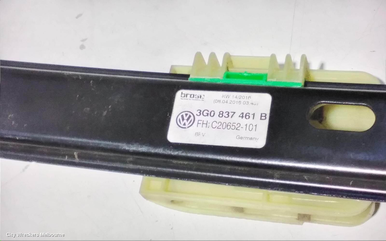 VOLKSWAGEN PASSAT LEFT FRONT WINDOW REG/MOTOR, DOOR REG ASSY (REG AND MOTOR), B8/MK7, 06/2015 ONWARDS