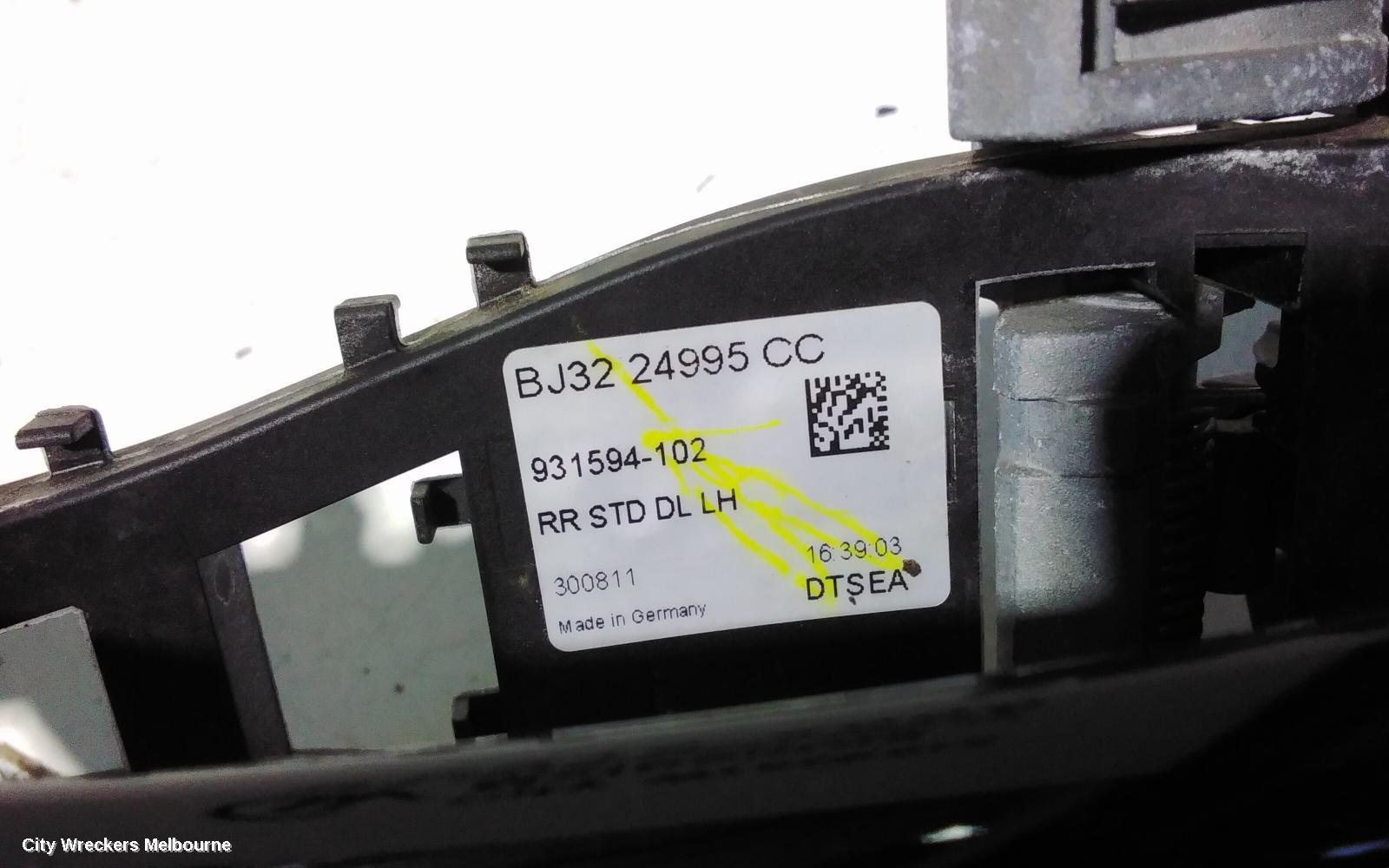 LAND ROVER RANGEROVER EVOQUE DOOR HANDLE, LH REAR, OUTER, COLOUR CODED, W/ KEYLESS ENTRY & START TYPE, L538, 11/2011 - 01/2019