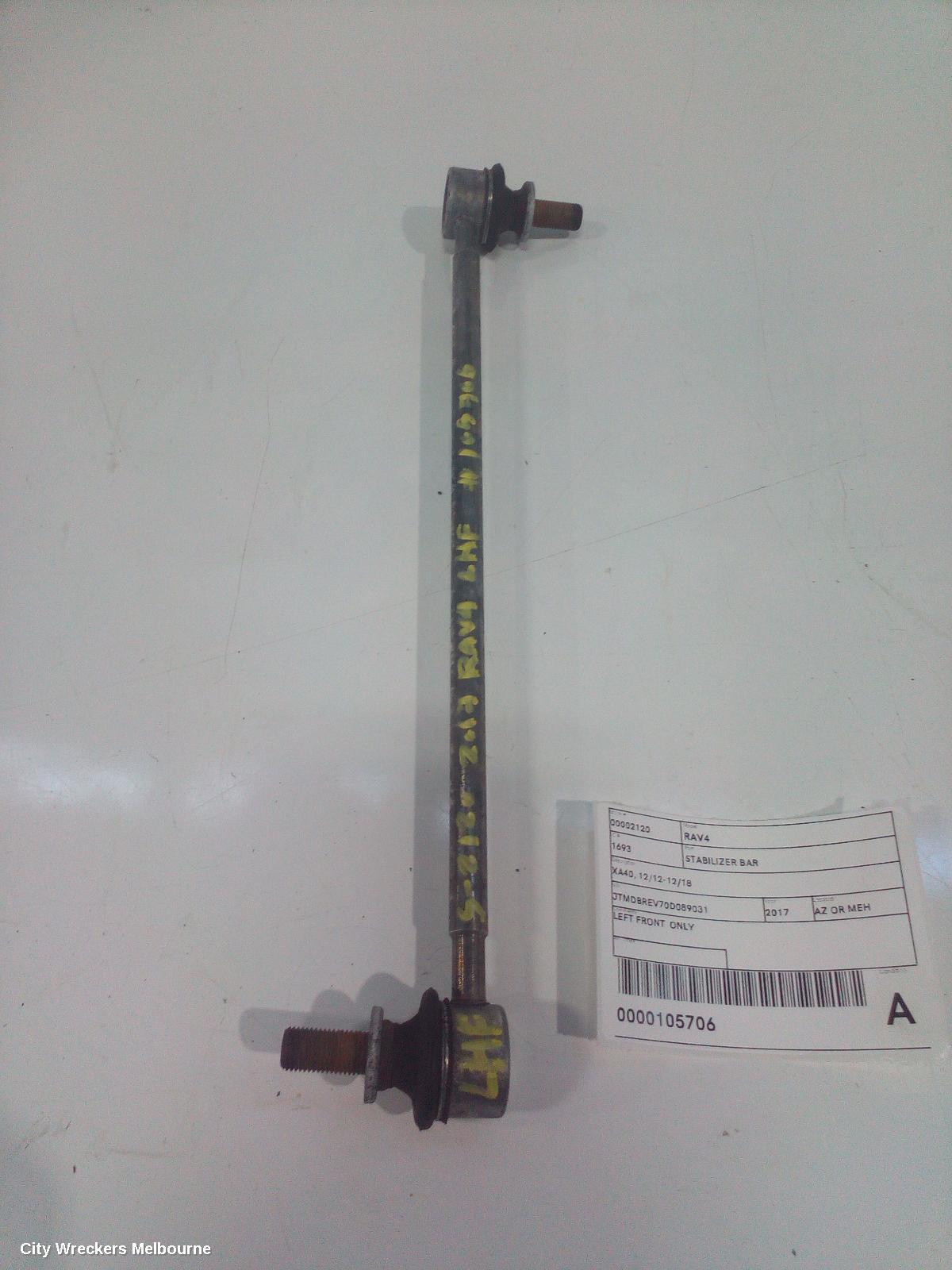 TOYOTA RAV4 STABILISER BAR, XA40, 12/2012 - 12/2018
