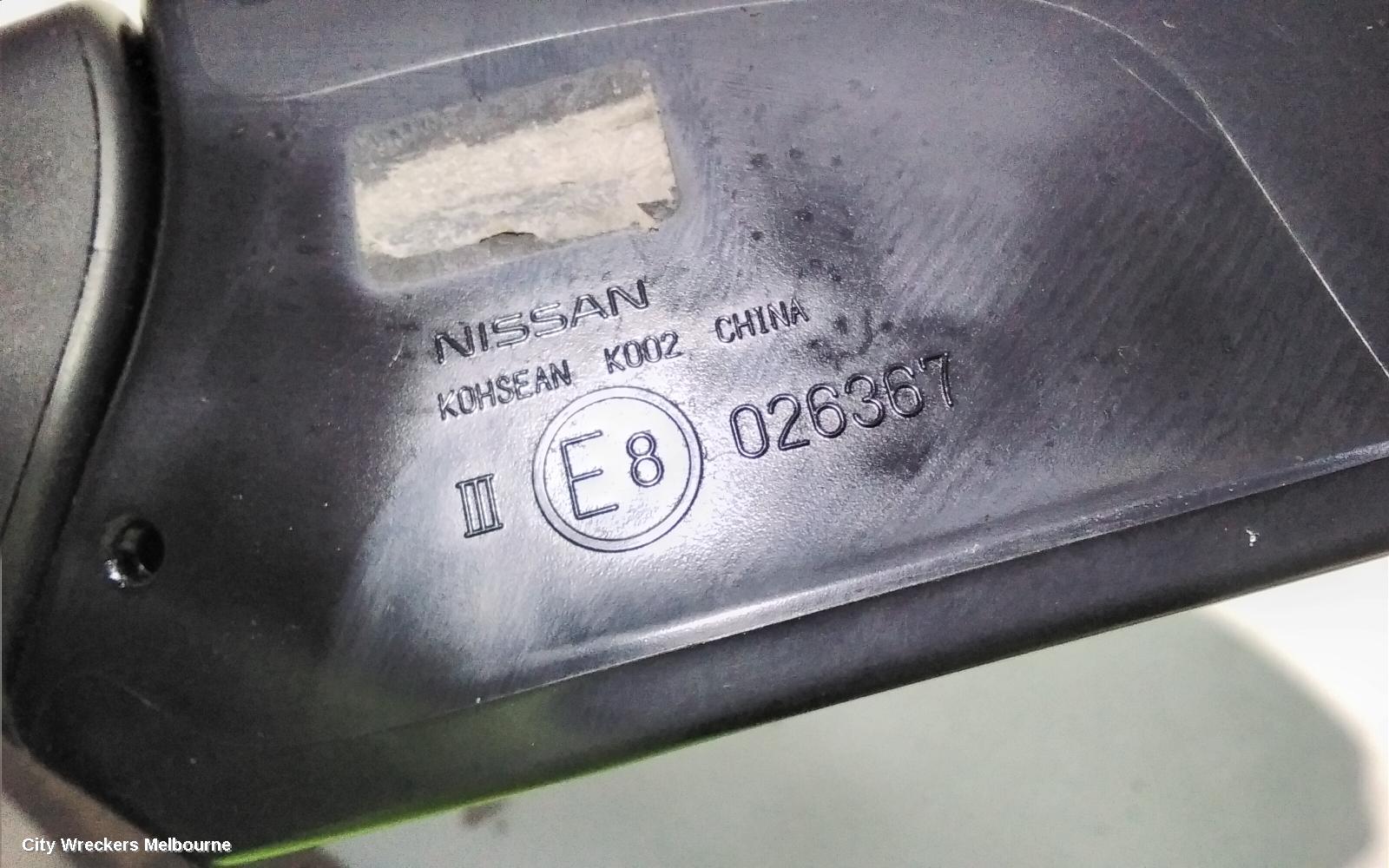 NISSAN PULSAR LEFT DOOR MIRROR, B17, SEDAN, MANUAL FOLD TYPE, 12/2012 - 12/2017