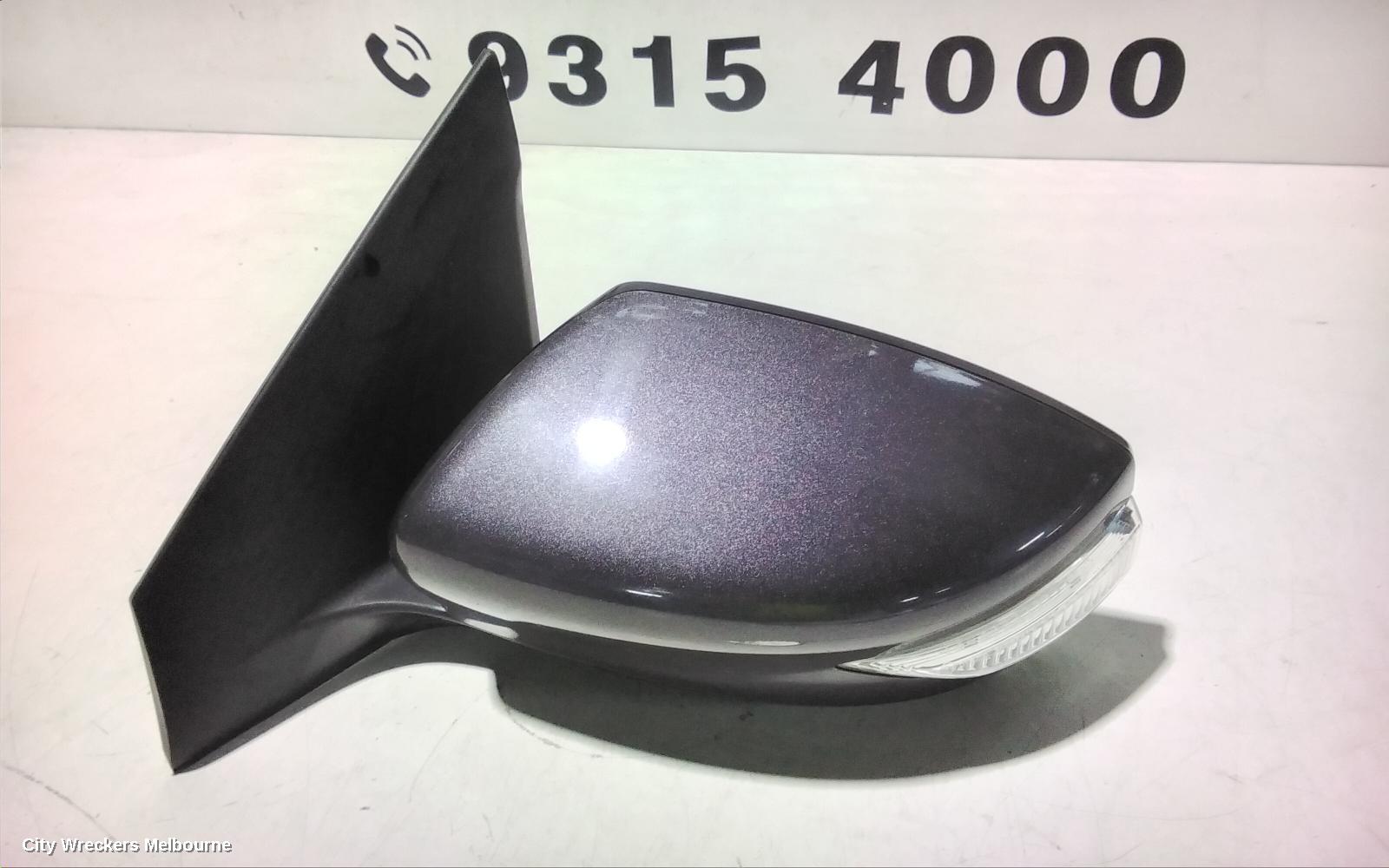 NISSAN PULSAR LEFT DOOR MIRROR, B17, SEDAN, MANUAL FOLD TYPE, 12/2012 - 12/2017