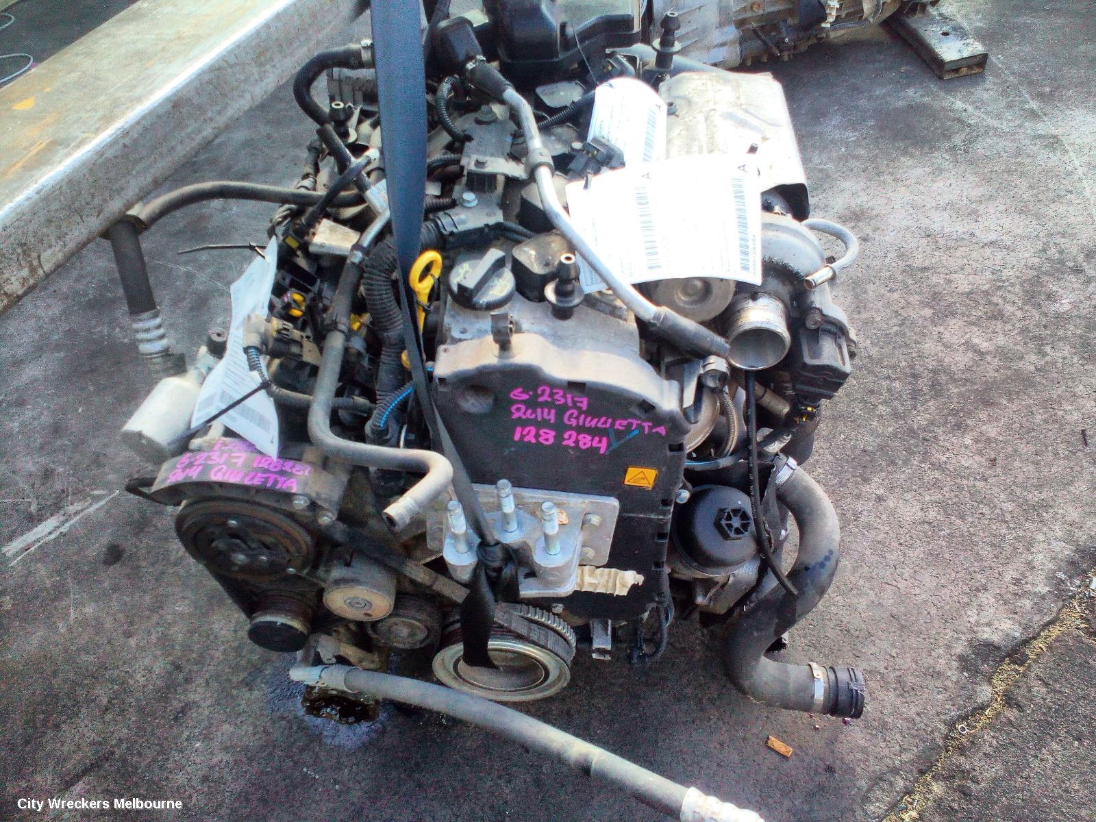 ALFA ROMEO GIULIETTA ENGINE, PETROL, 1.4, DOHC, TURBO, 198A4000, NON MULTIAIR, 940 SERIES, 02/2013 - 09/2016